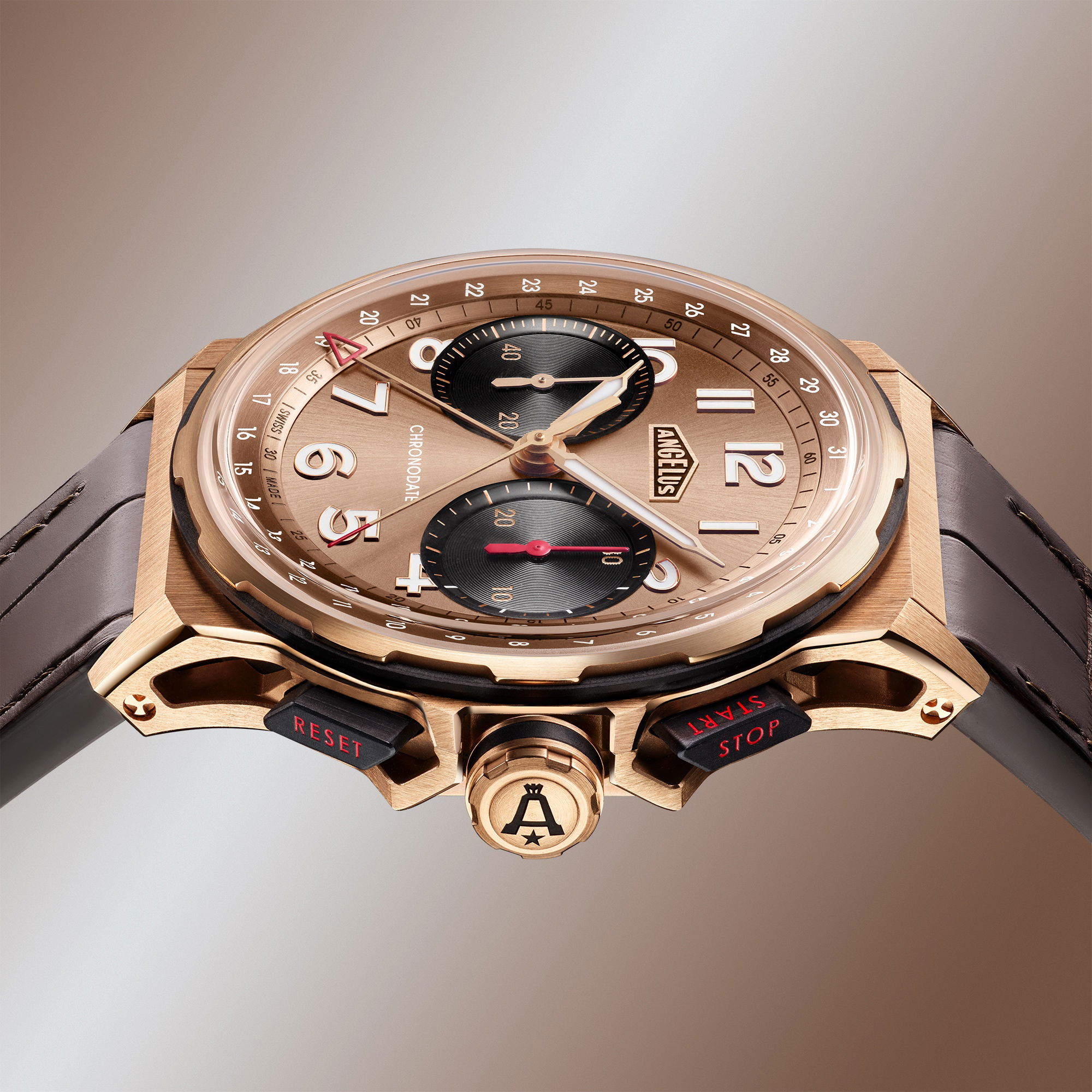 Angelus Chronodate Gold MoKa