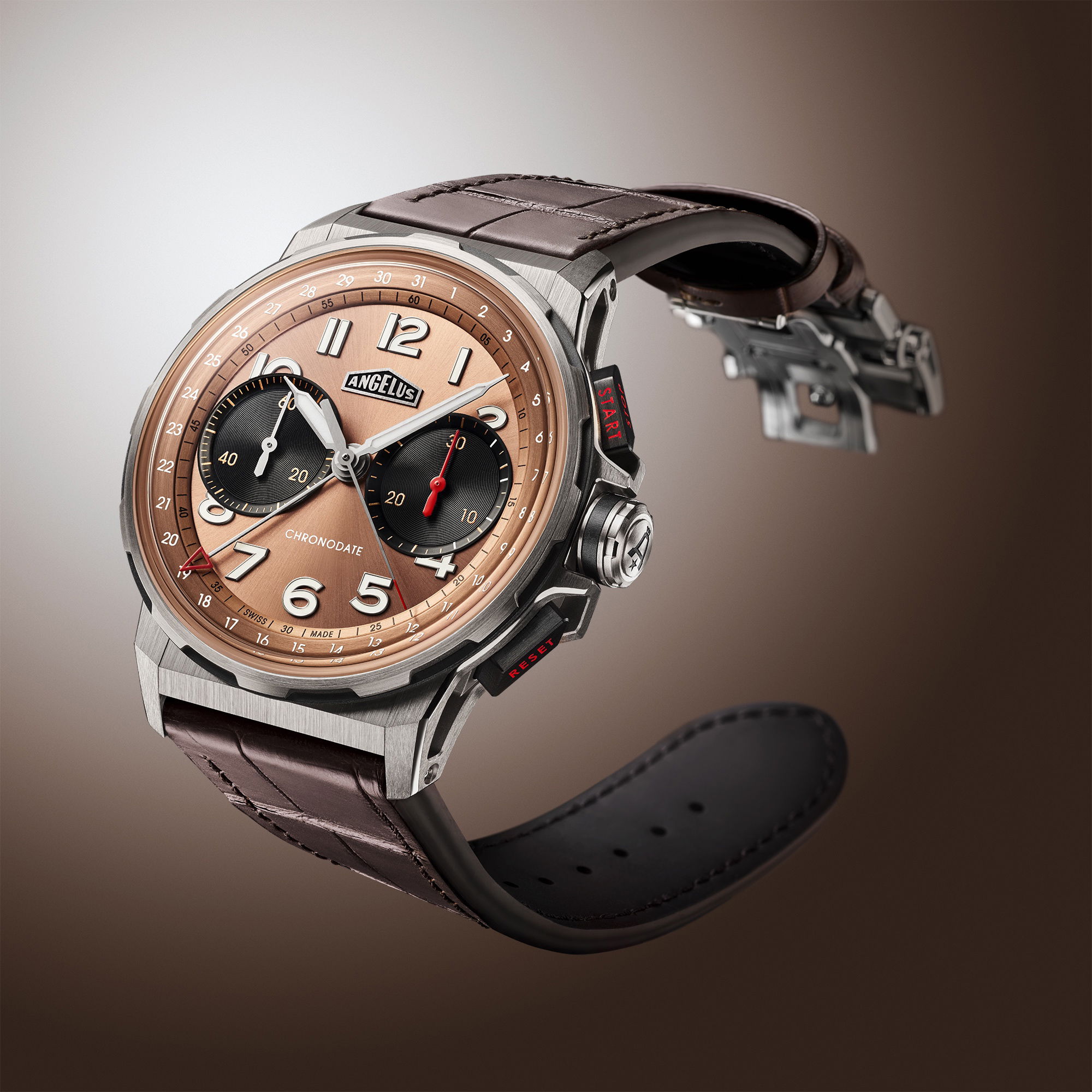 Angelus Chronodate Titanium Moka