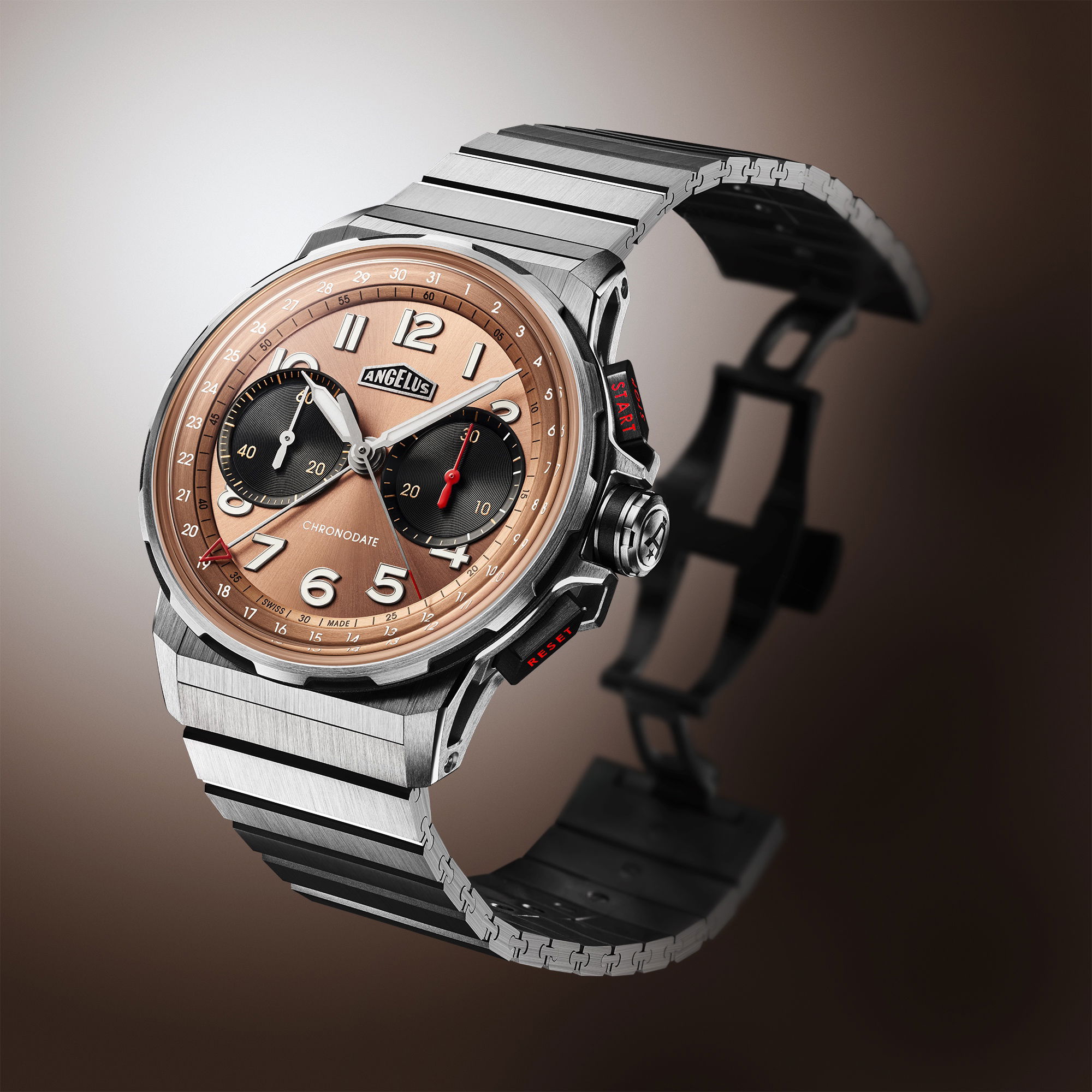 Angelus Chronodate Titanium Moka