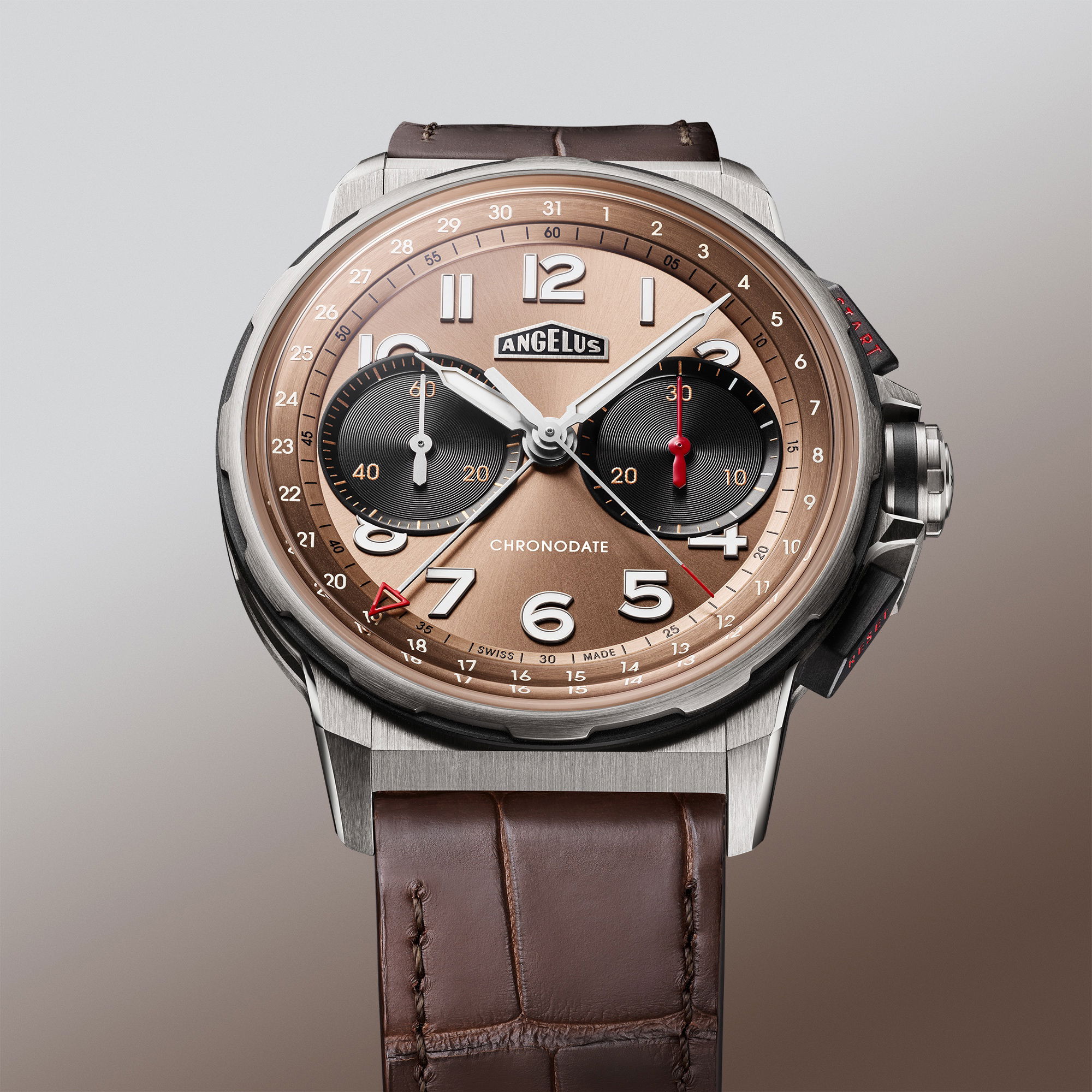 Angelus Chronodate Titanium Moka