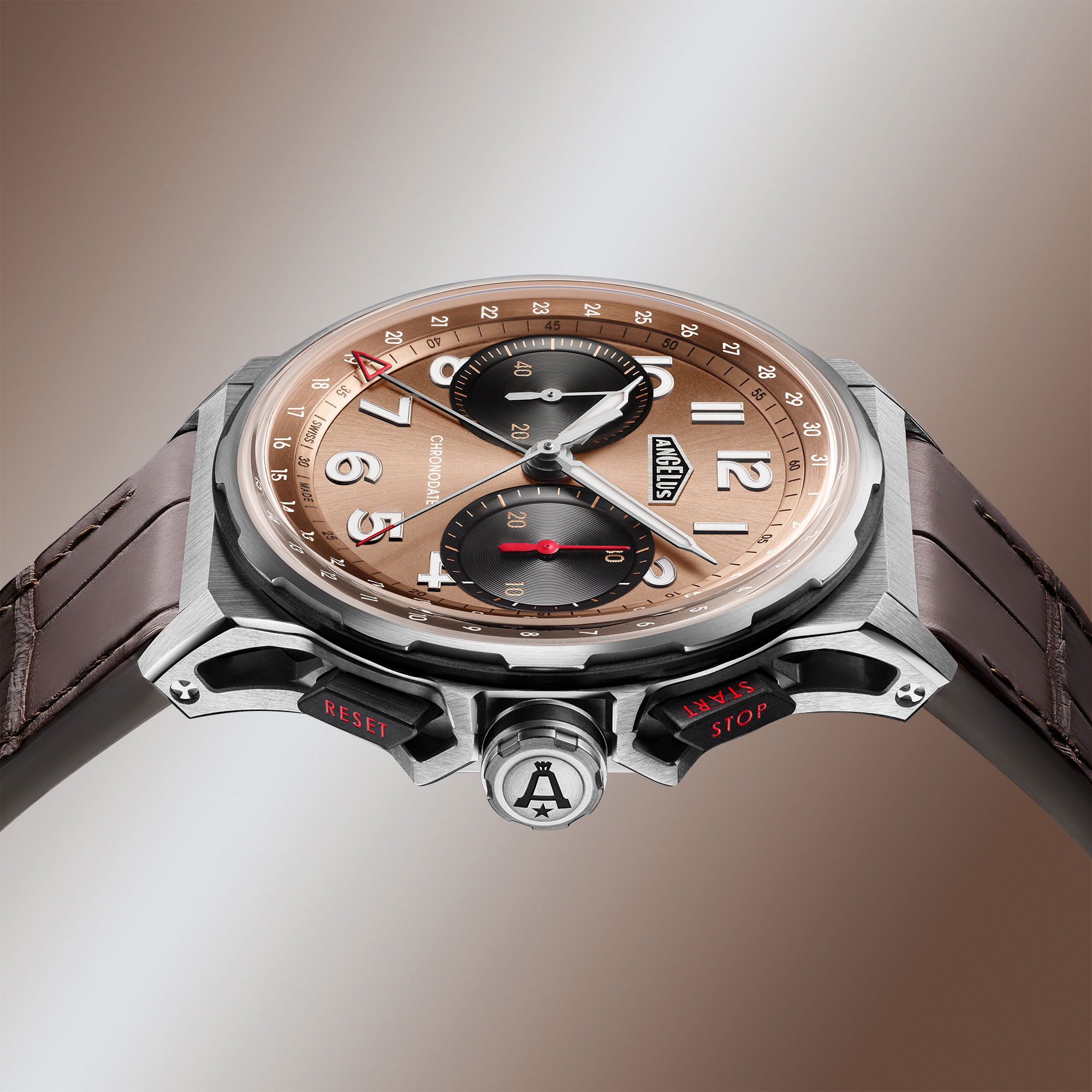 Angelus Chronodate Titanium Moka
