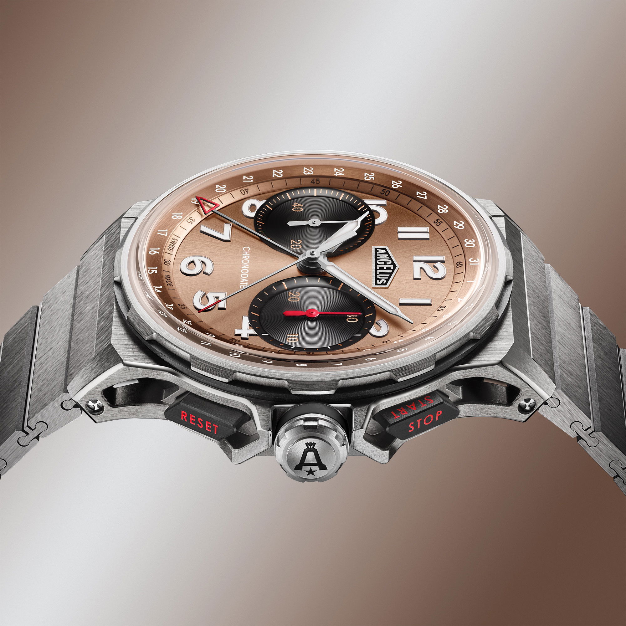 Angelus Chronodate Titanium Moka