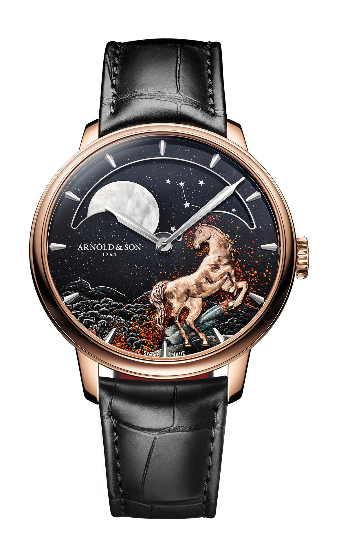 Arnold &amp; Son Perpetual Moon 41.5 Red Gold “Year of the Horse”