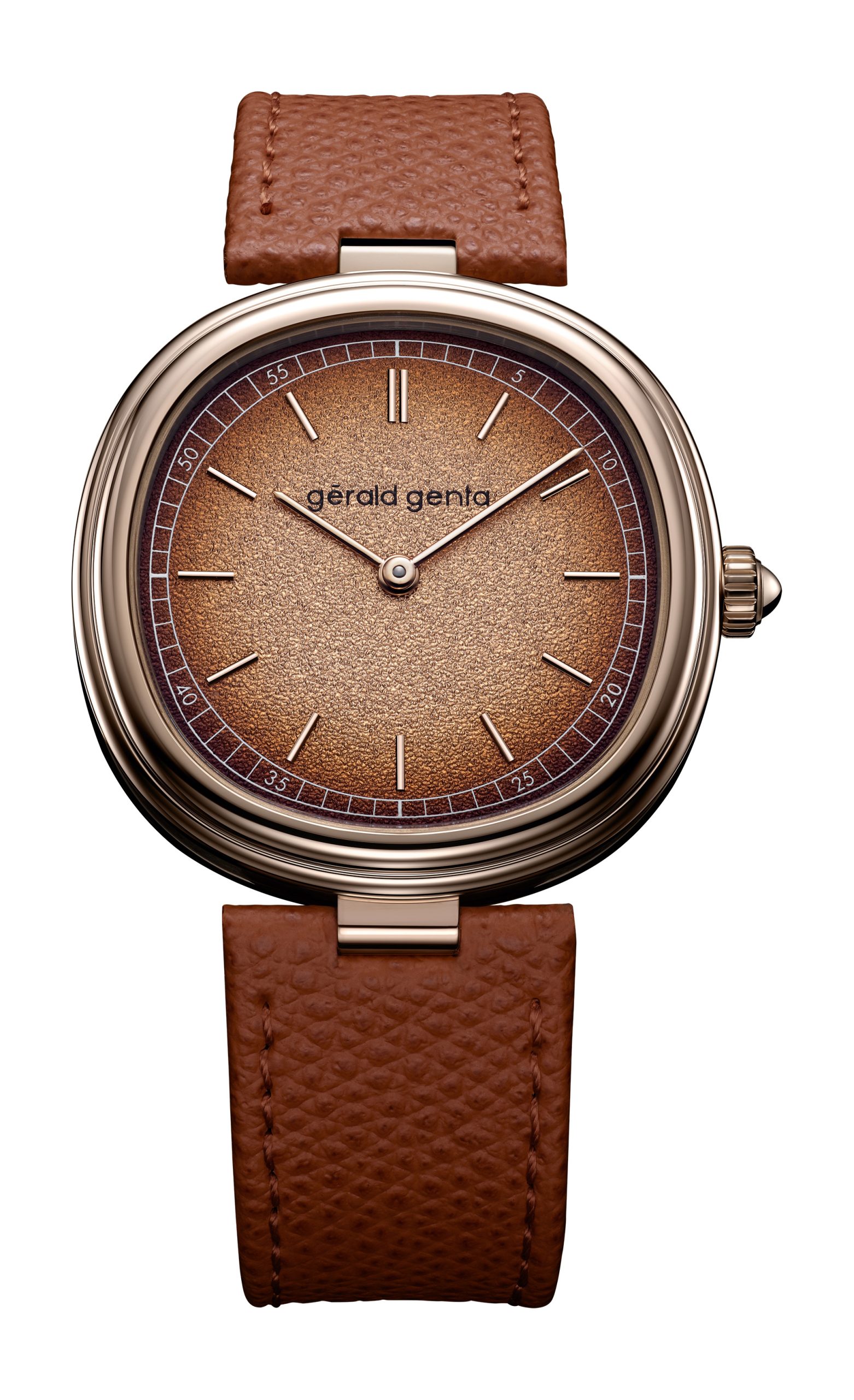 Gerald Genta Geneva Time Only Marrone