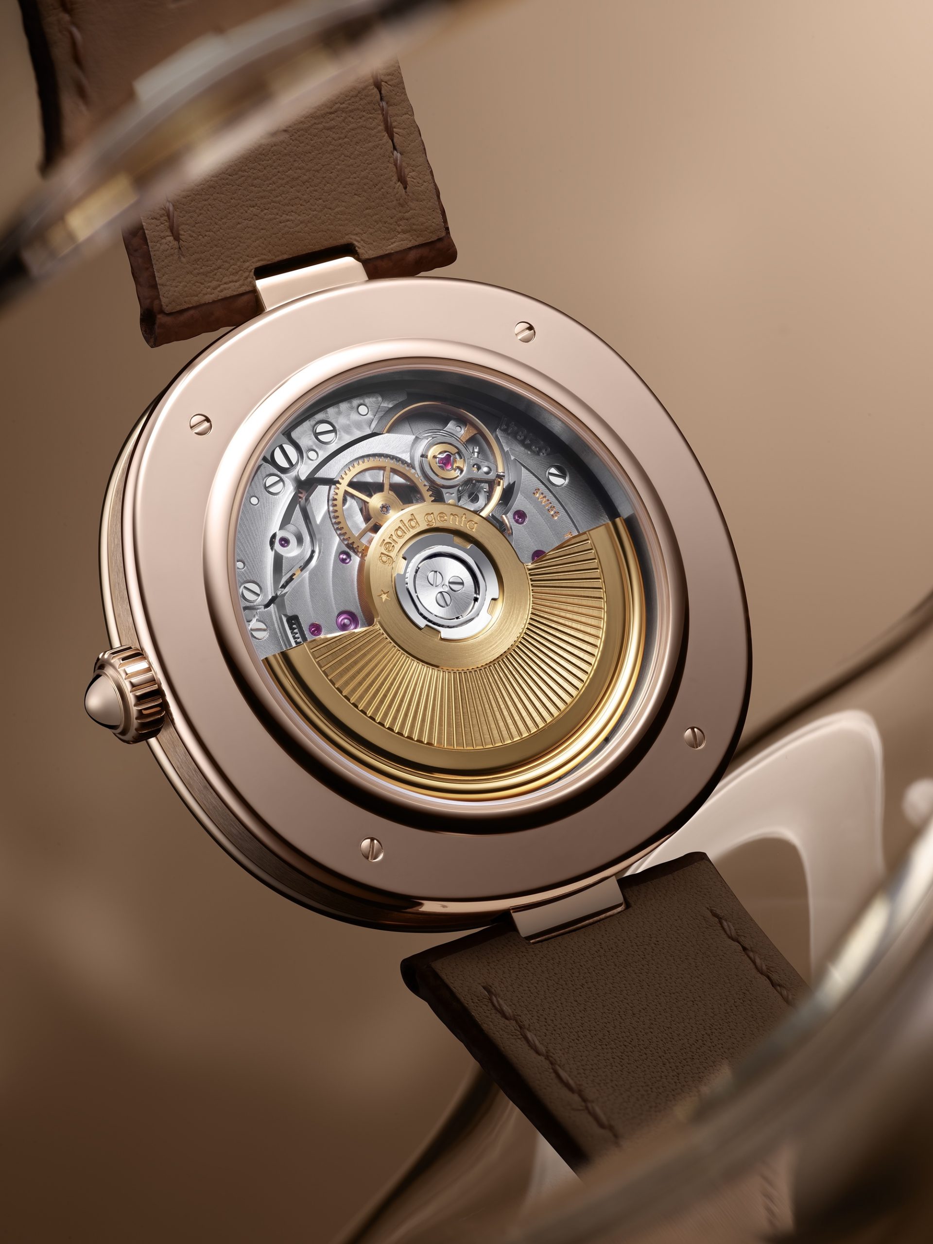 Gerald Genta Geneva Time Only Marrone