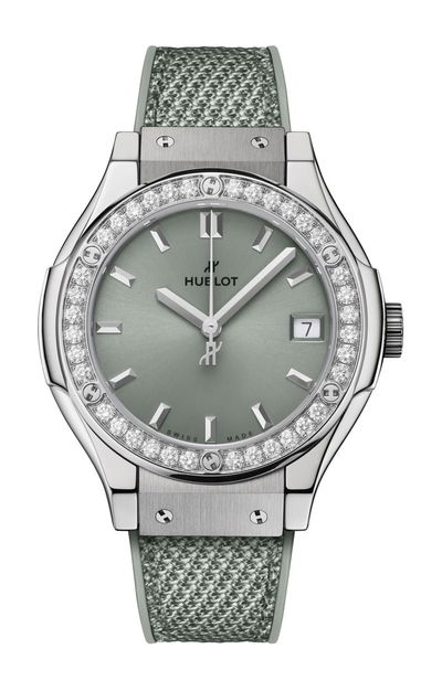 Hublot Classic Fusion Titanium Sage Green Diamonds
