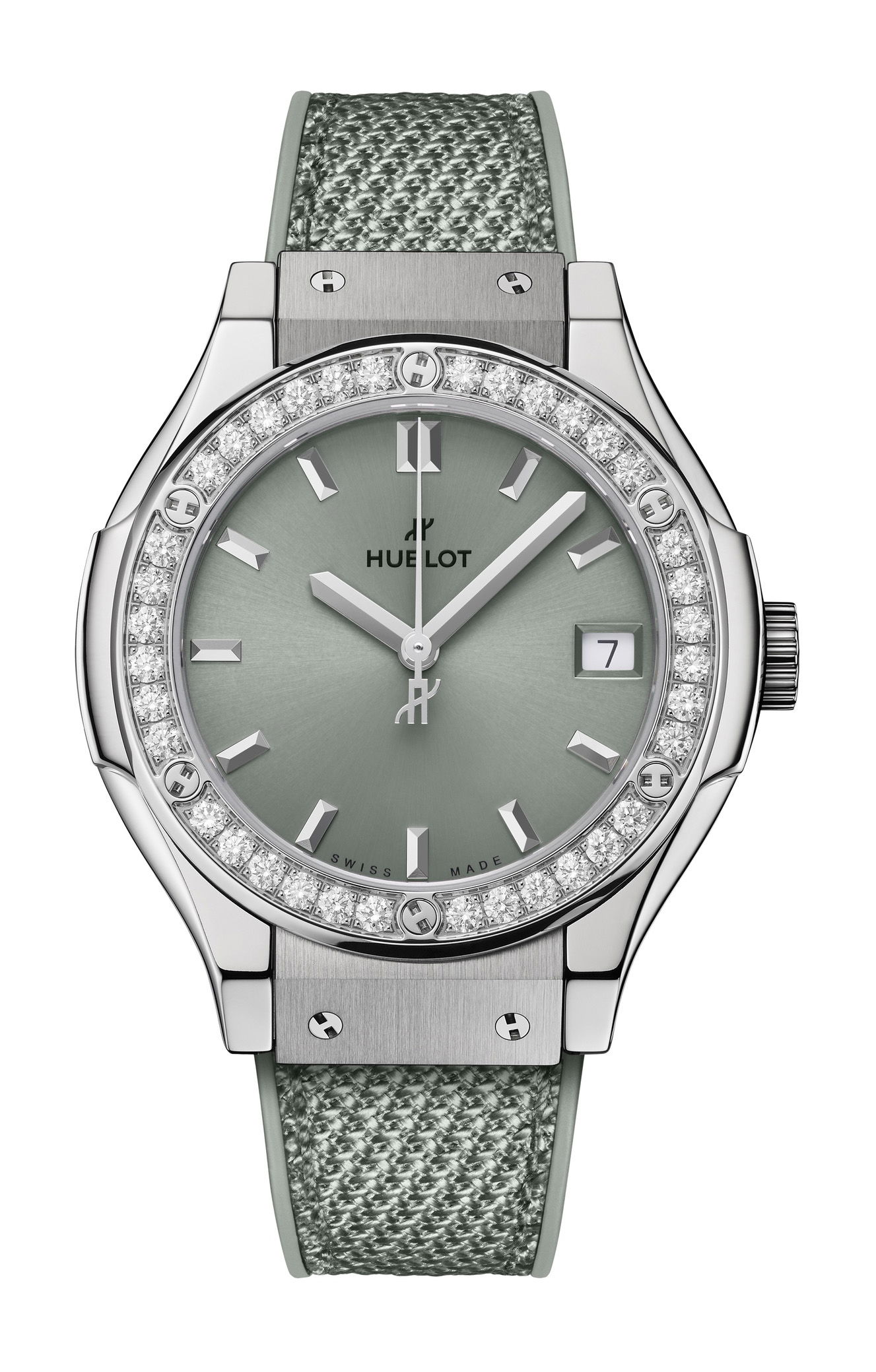 Hublot Classic Fusion Titanium Sage Green Diamonds
