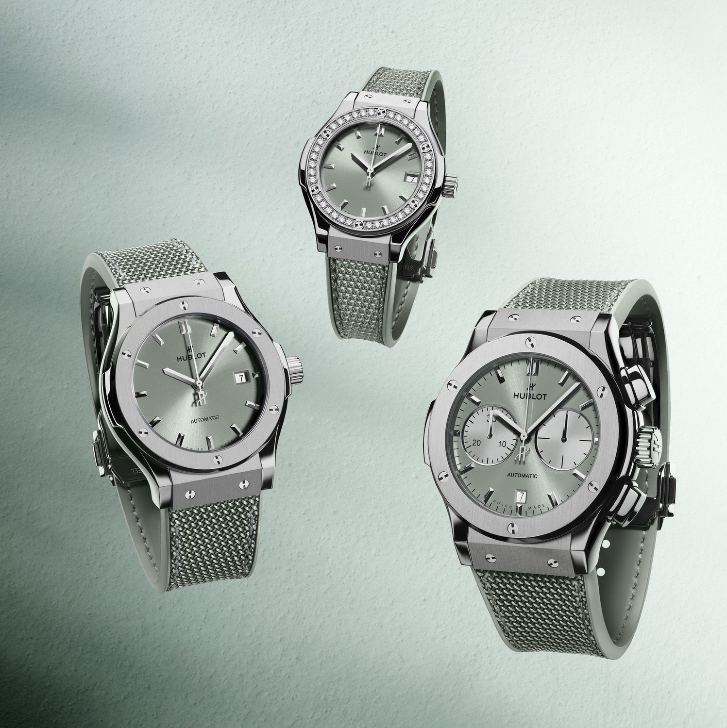 Hublot Classic Fusion Titanium Sage Green Diamonds