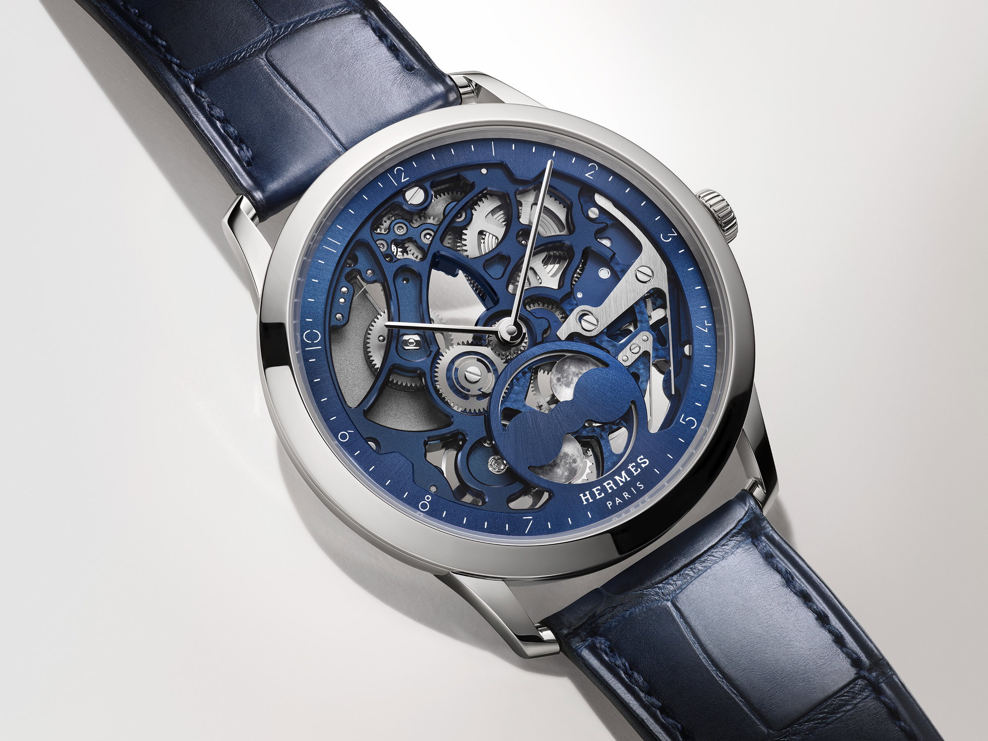 Hermès Slim d'Hermès Squelette Lune Blue