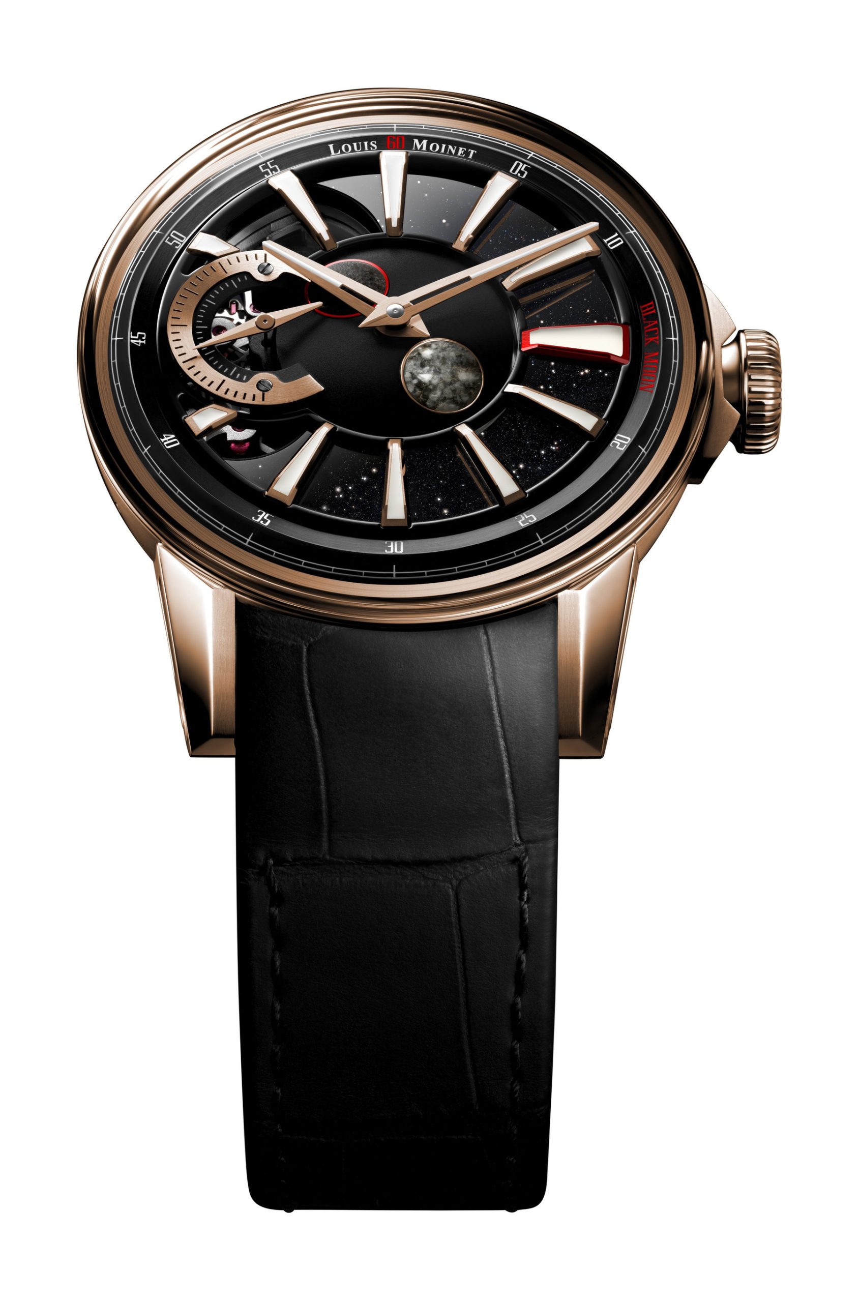 Louis Moinet Black  Moon Red Gold 