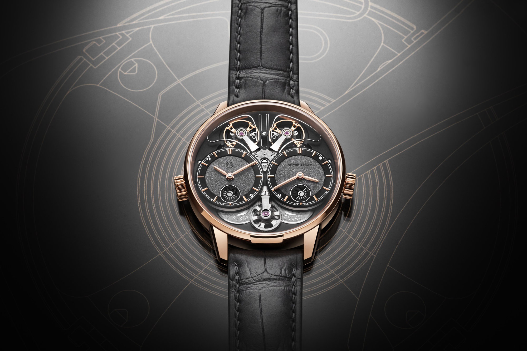 Armin Strom Dual Time GMT Resonance Rose Gold