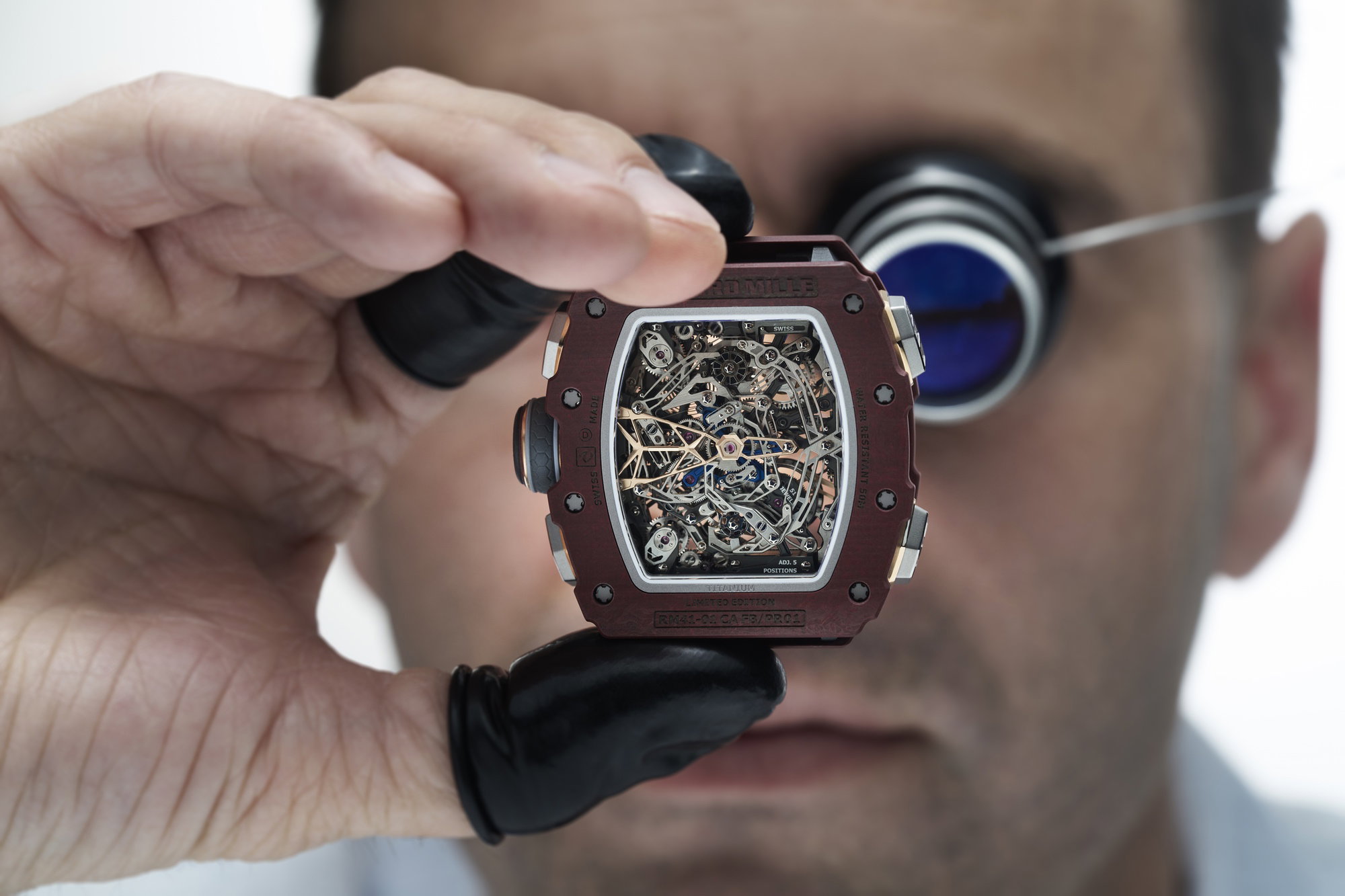 RMR✨ブィンテージモデル　HYSTERICGlamourオーバー·オール Richard Mille RM 41-01 Tourbillon Soccer Red Carmin Basalt TPT