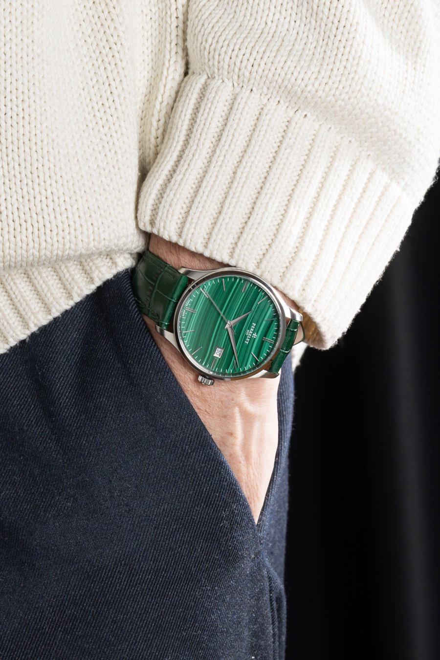 Perrelet Weekend 3 Hands Malachite – A1300/K – $1,815