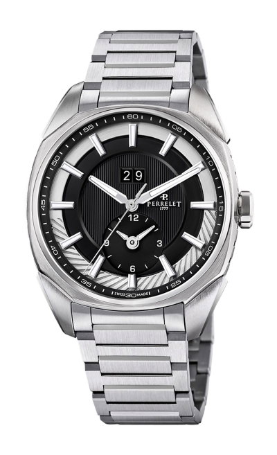 Perrelet Lab Peripheral Dual Time Big Date Black
