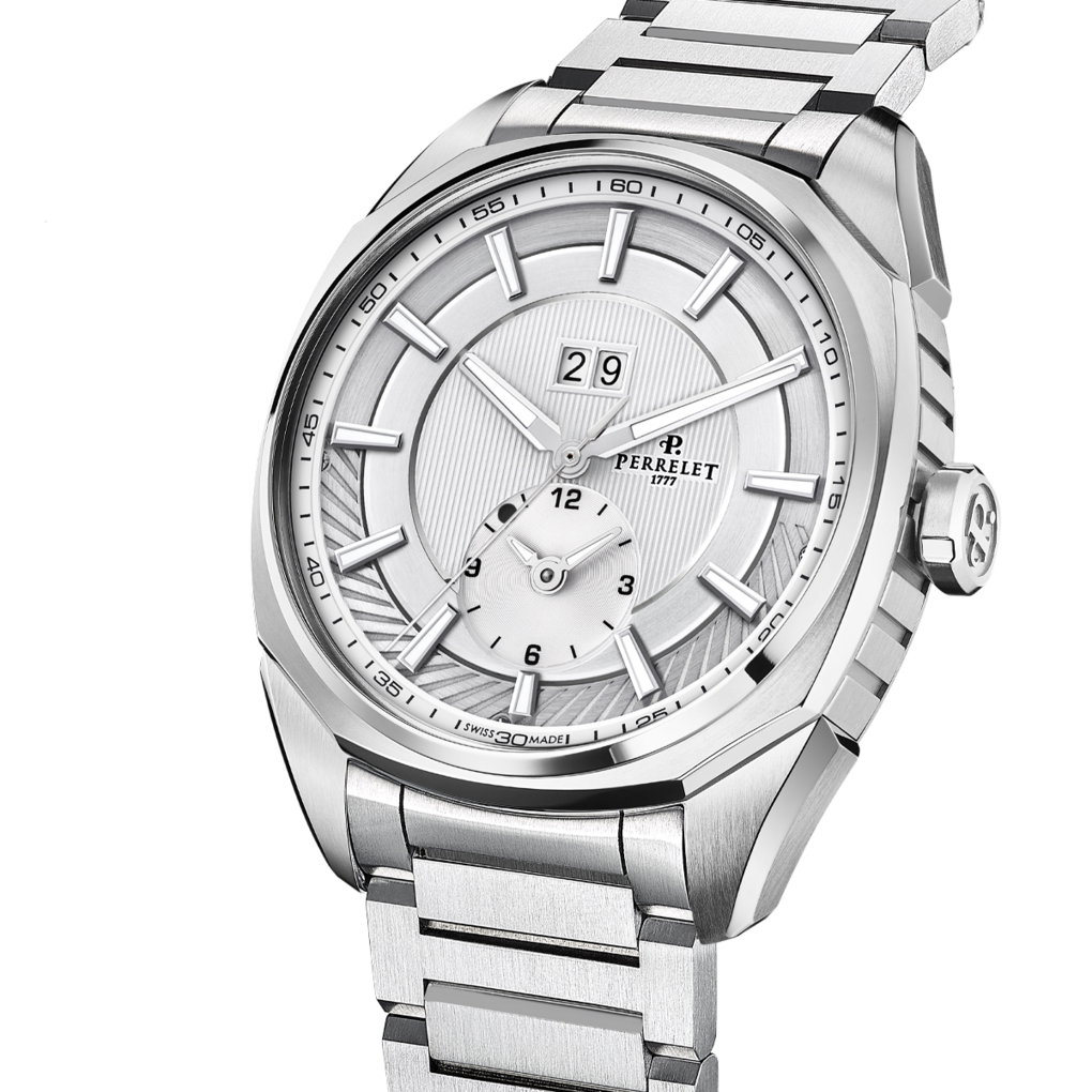 Perrelet Lab Peripheral Dual Time Big Date Silver – The Watch Pages