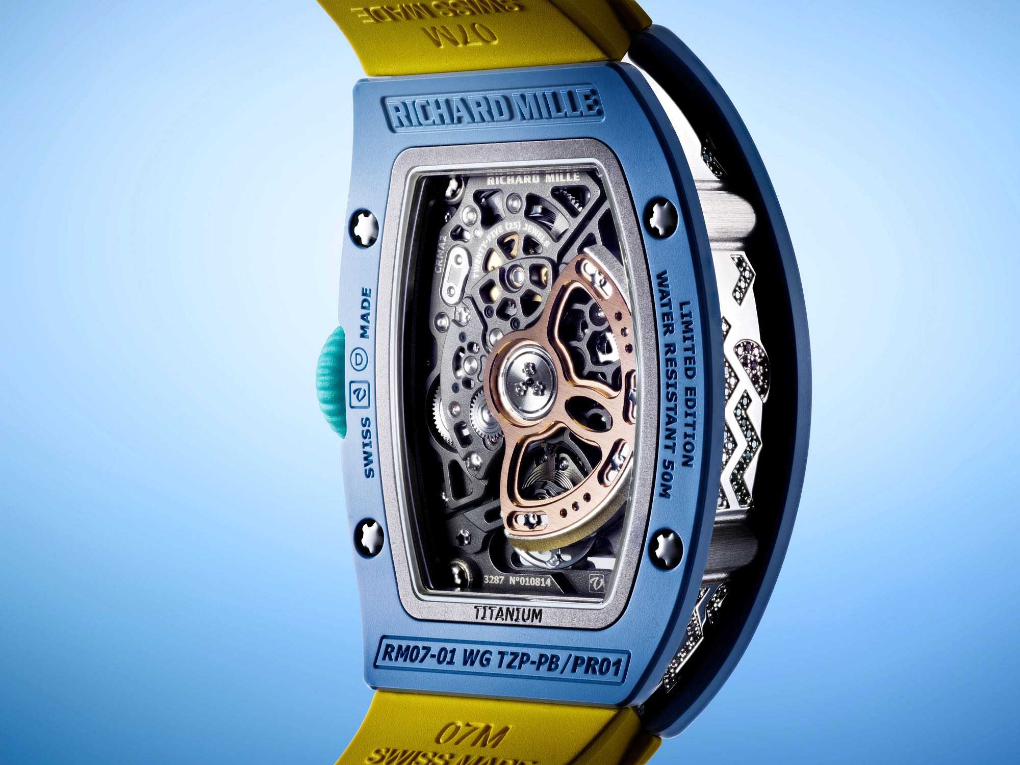 Richard Mille RM 07-01 Automatic Winding Coloured Ceramics Powder Blue
