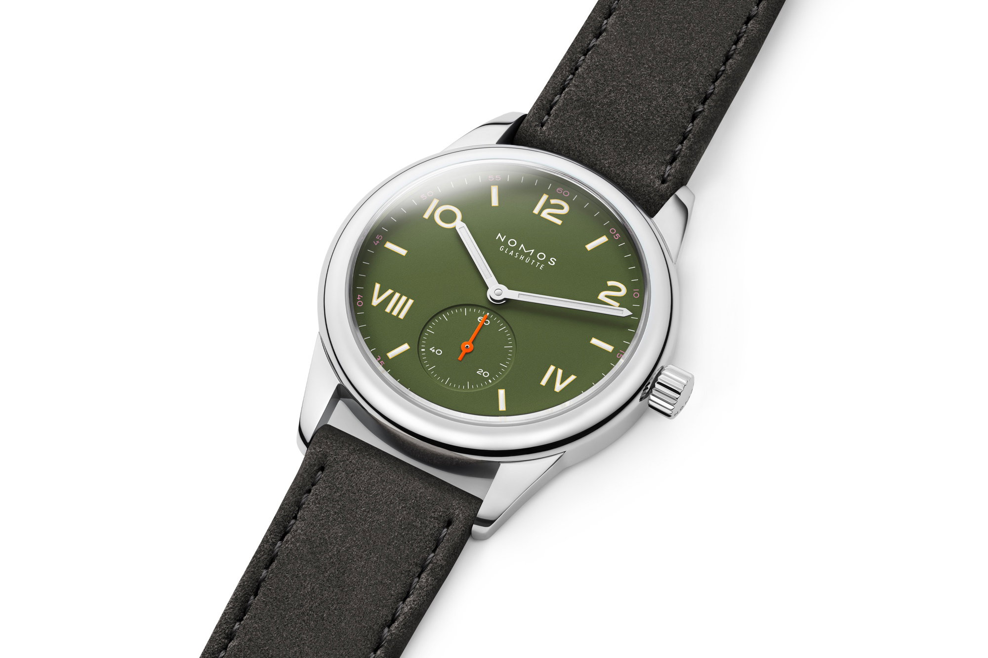 Nomos Glashütte Club Campus 36 All Olive - 707 - 1,760 USD – The Watch ...