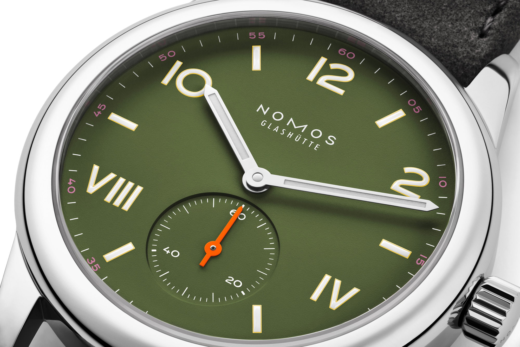 Nomos Glashütte Club Campus 36 All Olive - 707 - 1,760 USD – The Watch ...