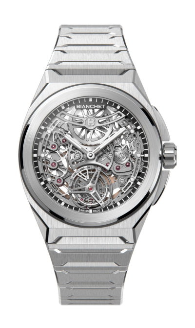 Bianchet Rotondo Ultrafino Titanium Skeleton Black