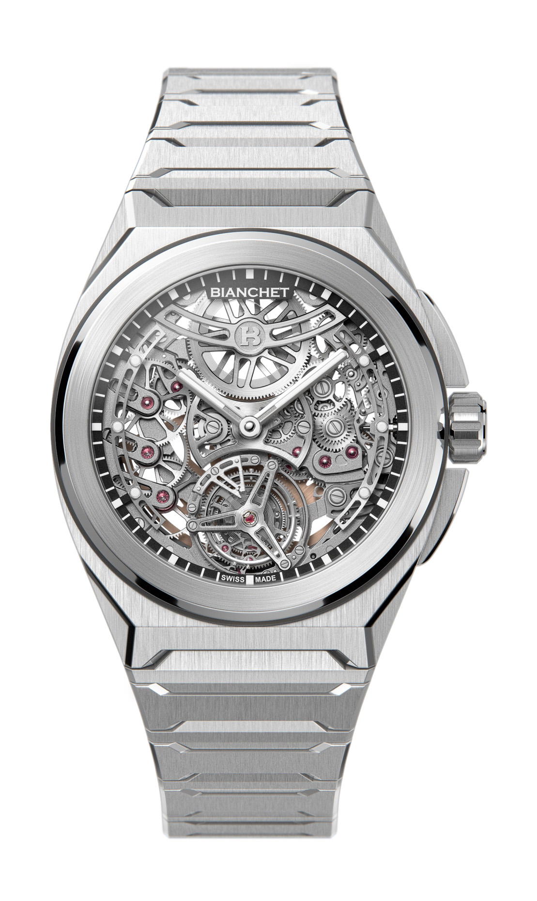 Bianchet Rotondo Ultrafino Titanium Skeleton Black