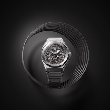 Bianchet Rotondo Ultrafino Titanium Skeleton Black