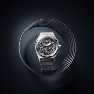 Bianchet Rotondo Ultrafino Titanium Skeleton Sky Blue