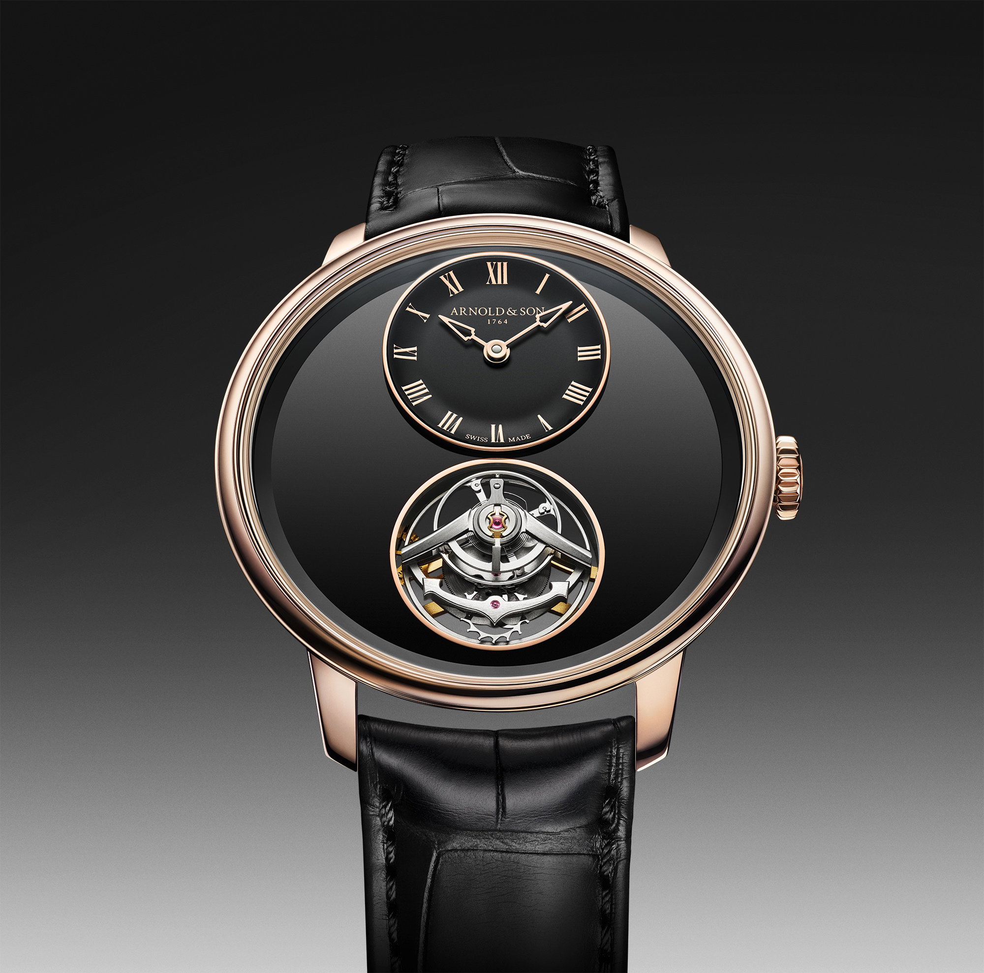 Arnold & Son Ultrathin Tourbillon Red Gold Onyx Edition
