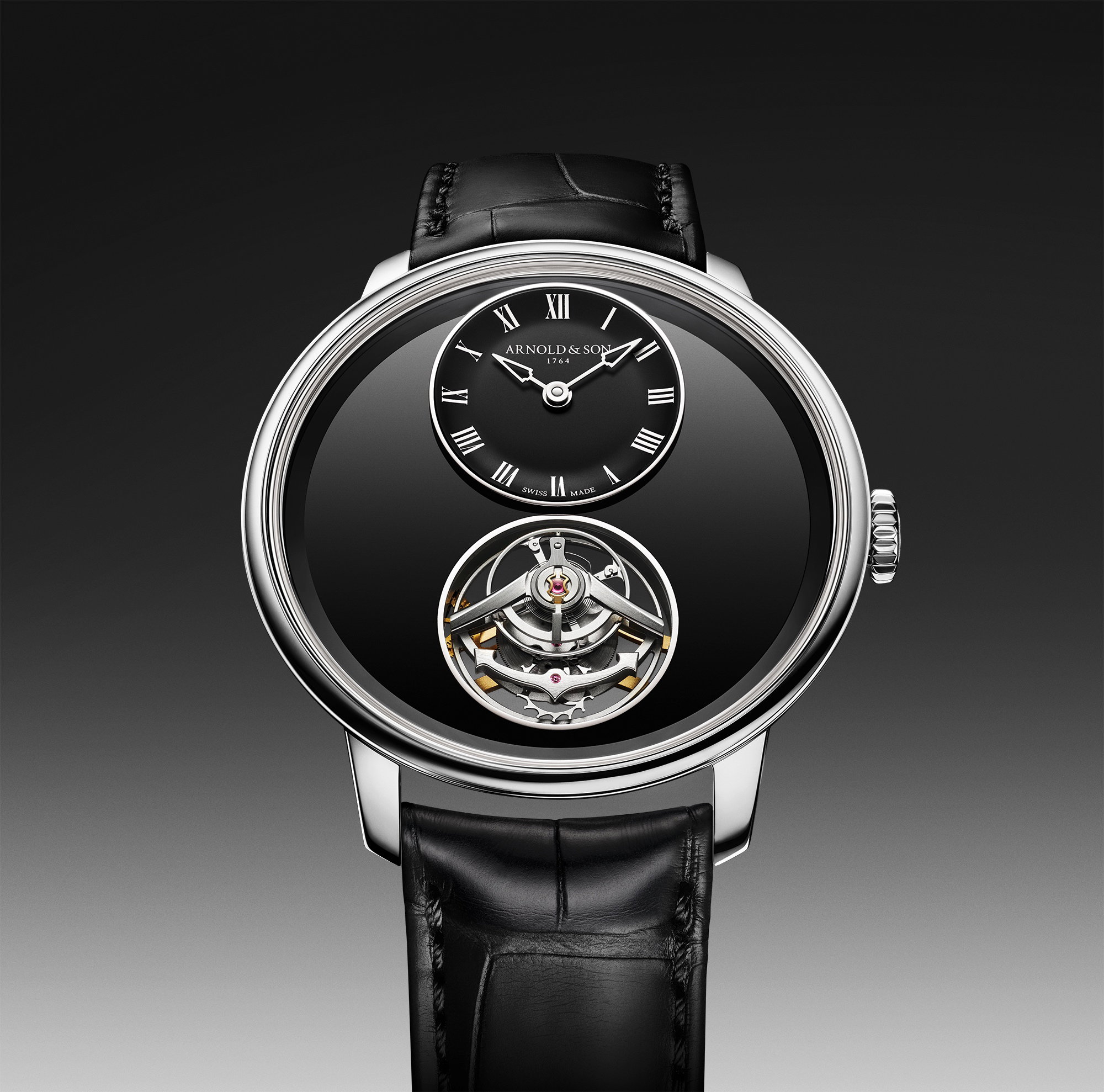 Arnold & Son Ultrathin Tourbillon Platinum Onyx Edition