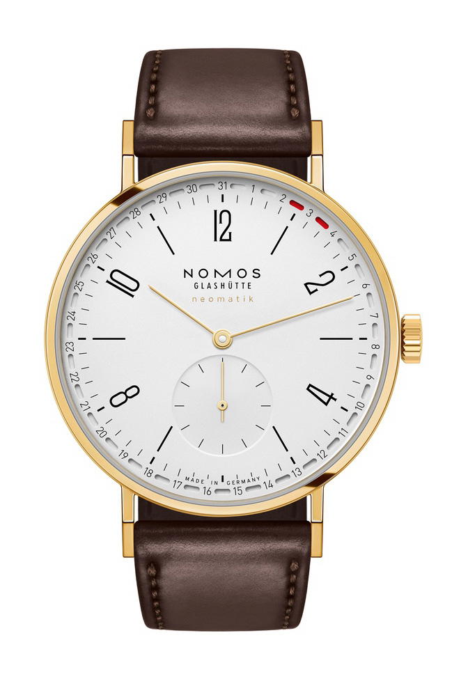 Nomos Glashütte Tangente gold neomatik 38 Update doré
