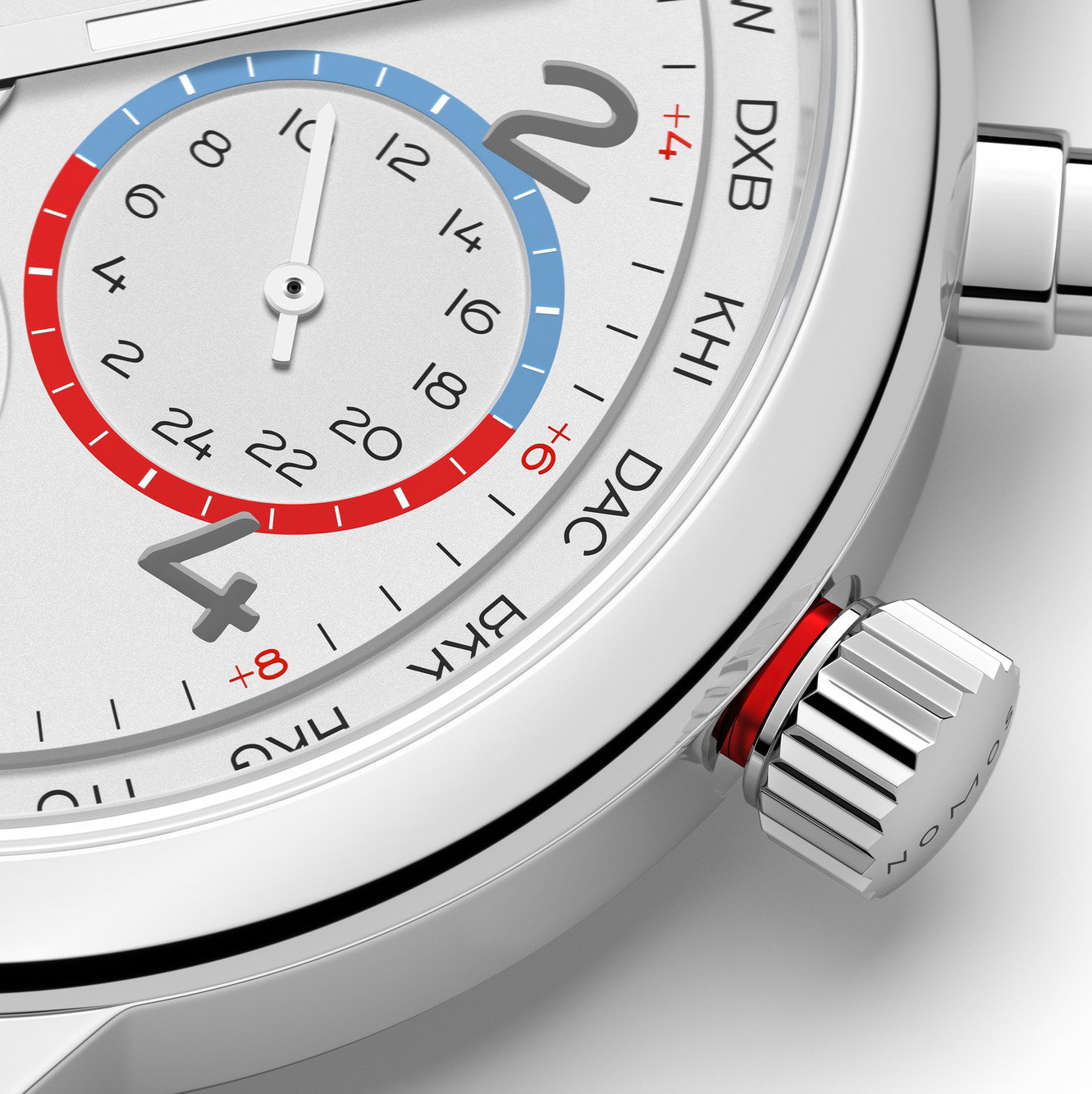 Nomos Glashütte Club Sport neomatik Worldtimer white