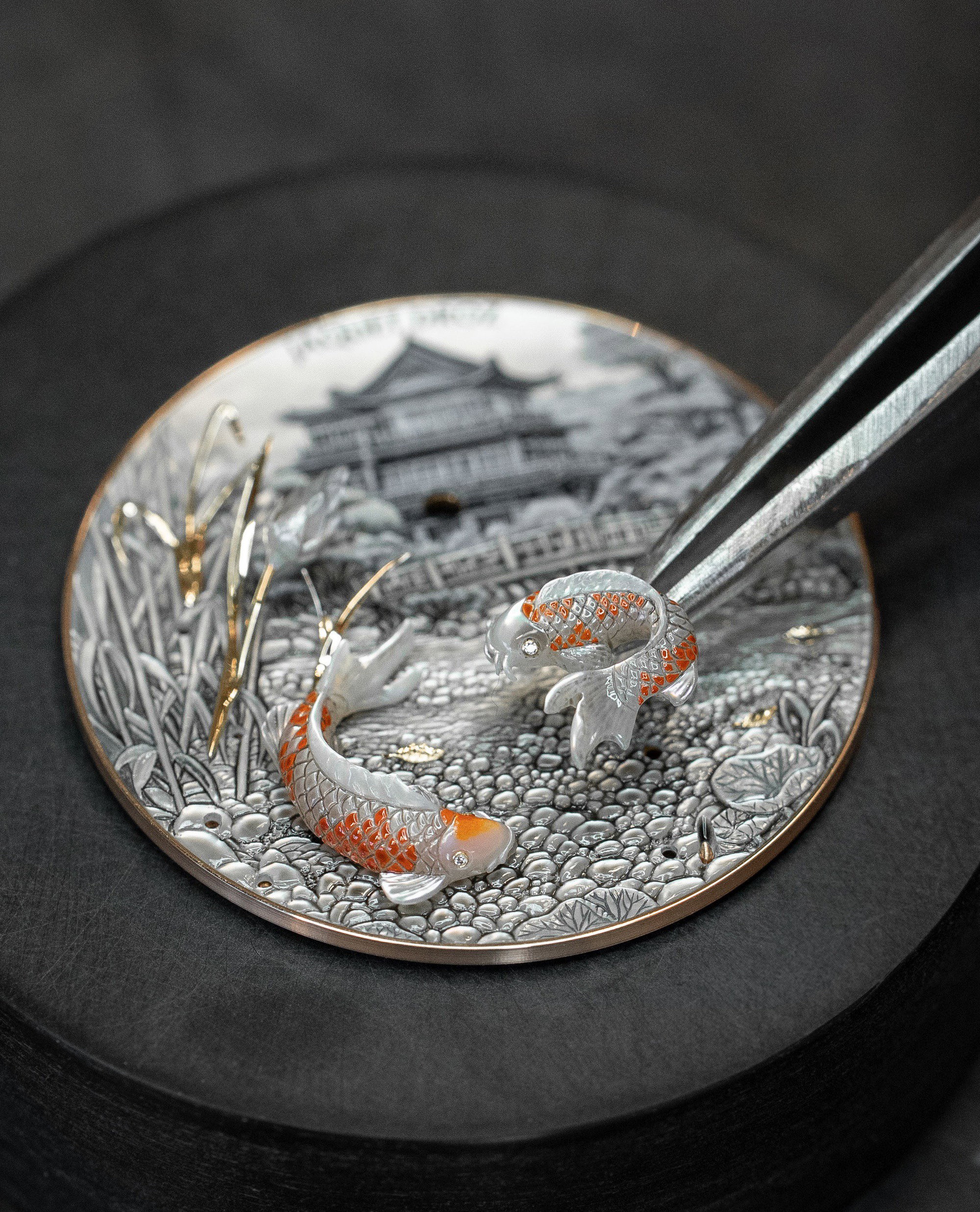 Jaquet Droz Petite Heure Minute Red Gold Japanese Garden – The