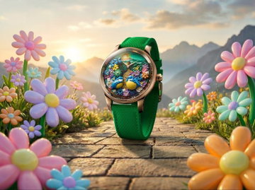 Jaquet Droz Petite Heure Minute Red Gold Joyful Birds Great Wall