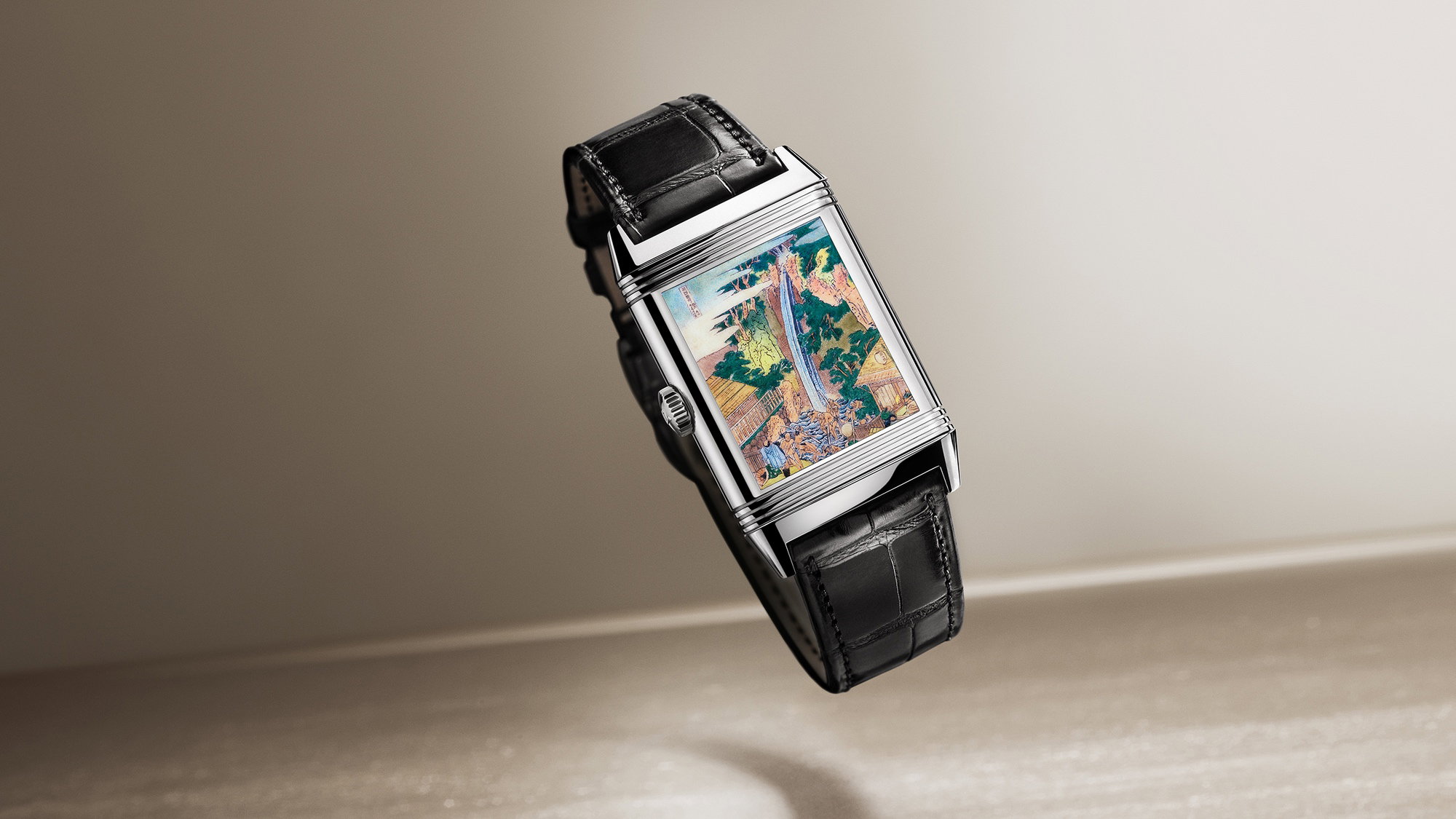 Jaeger-LeCoultre Reverso Tribute Enamel Hokusai Waterfalls Series