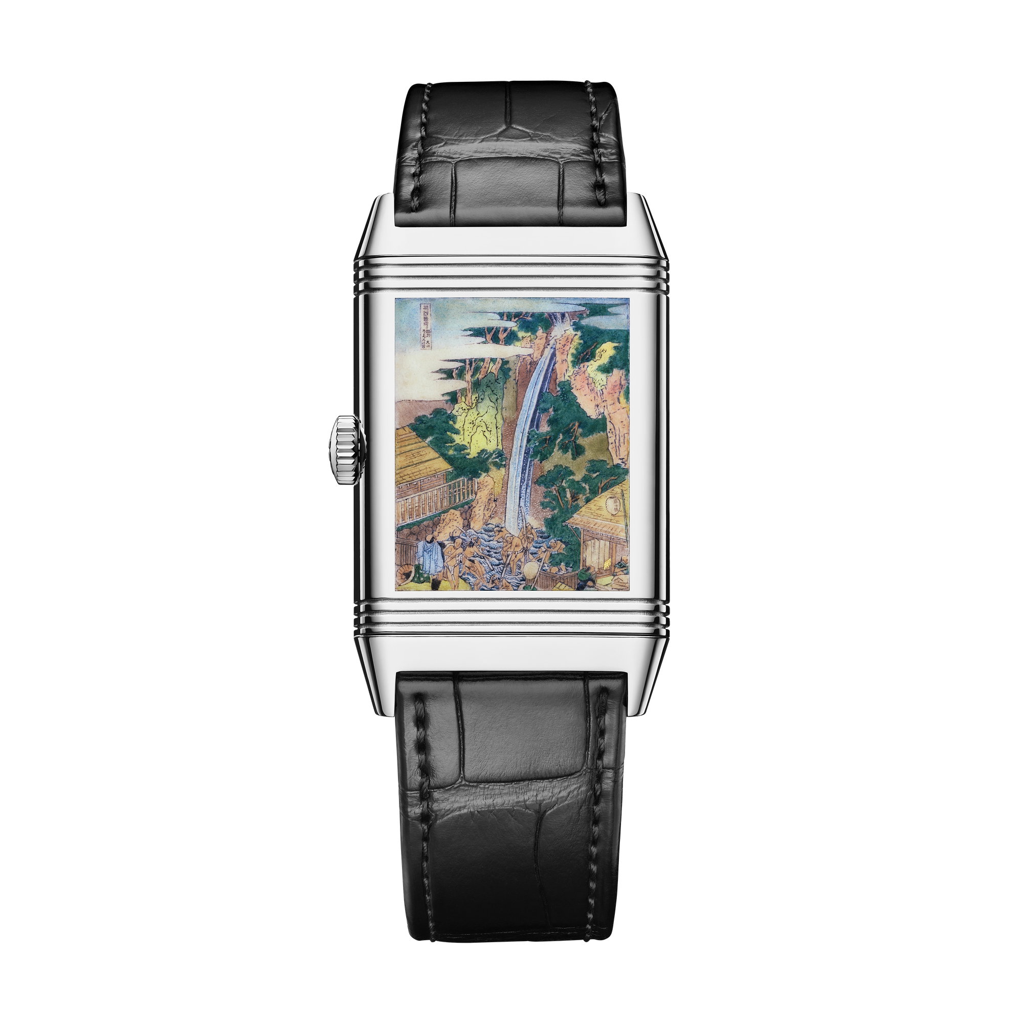 Jaeger-LeCoultre Reverso Tribute Enamel Hokusai Waterfalls Series Rōben Waterfall at Ōyama in Sagami Province