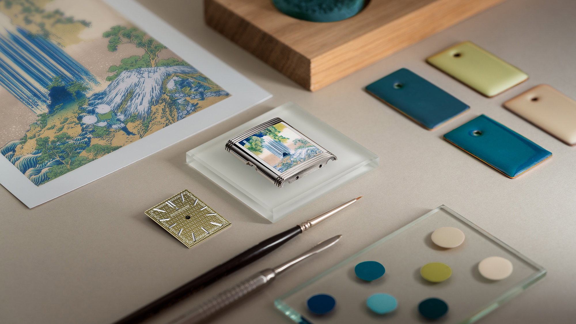 Jaeger-LeCoultre Reverso Tribute Enamel Hokusai Waterfalls Series Yōrō Waterfall in Mino Province