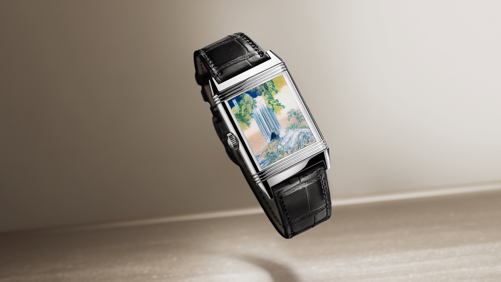 Jaeger-LeCoultre Reverso Tribute Enamel Hokusai Waterfalls Series Yōrō Waterfall in Mino Province