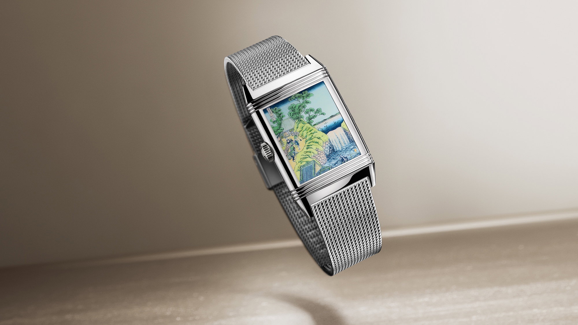 Jaeger-LeCoultre Reverso Tribute Enamel Hokusai Waterfalls Series