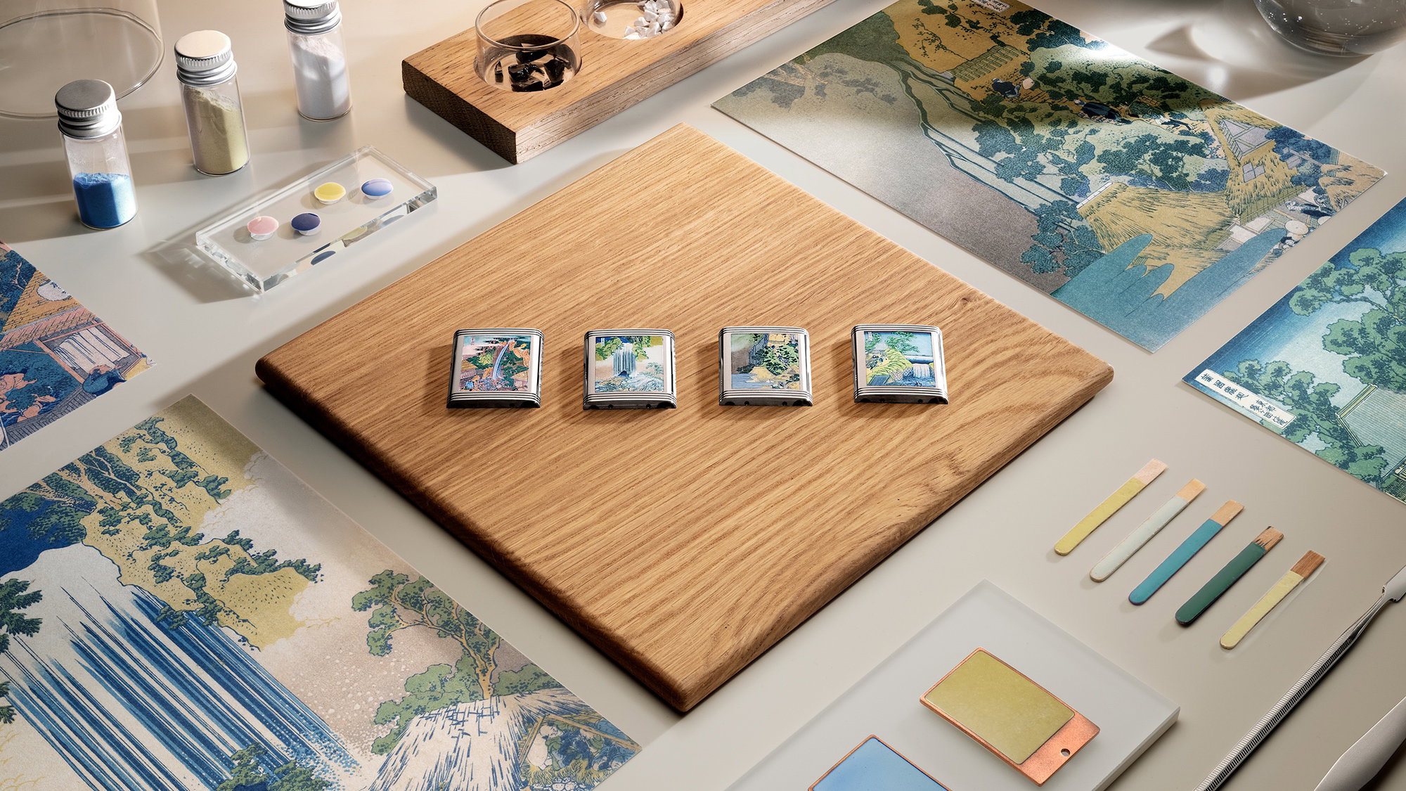 Jaeger-LeCoultre Reverso Tribute Enamel Hokusai Waterfalls Series The Falls at Aoigaoka in the Eastern Capital
