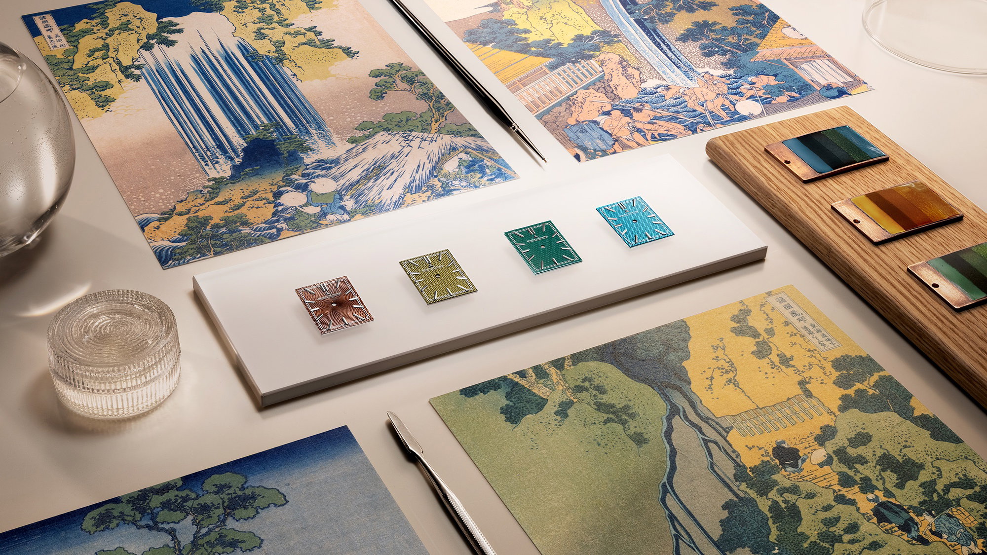 Jaeger-LeCoultre Reverso Tribute Enamel Hokusai Waterfalls Series The Falls at Aoigaoka in the Eastern Capital