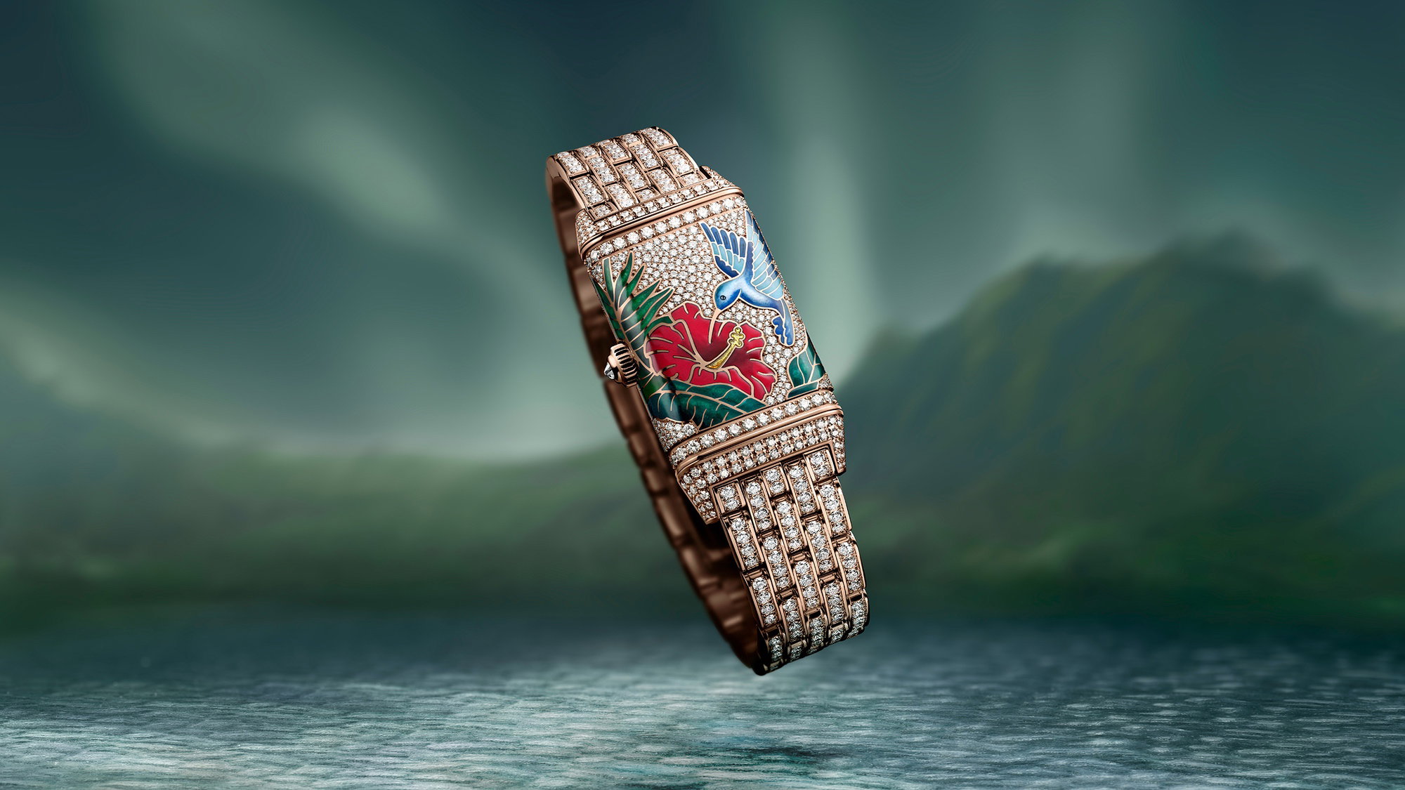 Jaeger-LeCoultre Reverso One Hibiscus Rosa - Q3292325 – The Watch Jaeger-LeCoultre Reverso One Hibiscus Rosa - Q3292325 – The Watch