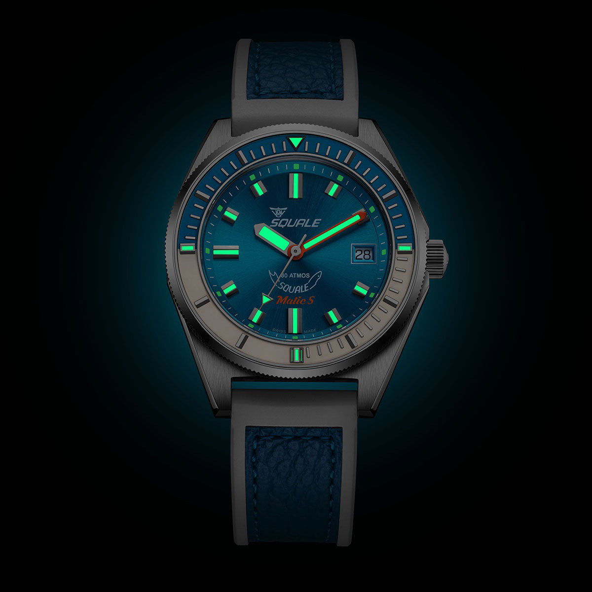 Squale Matic S Light Blue Hydroleather – The Watch Pages