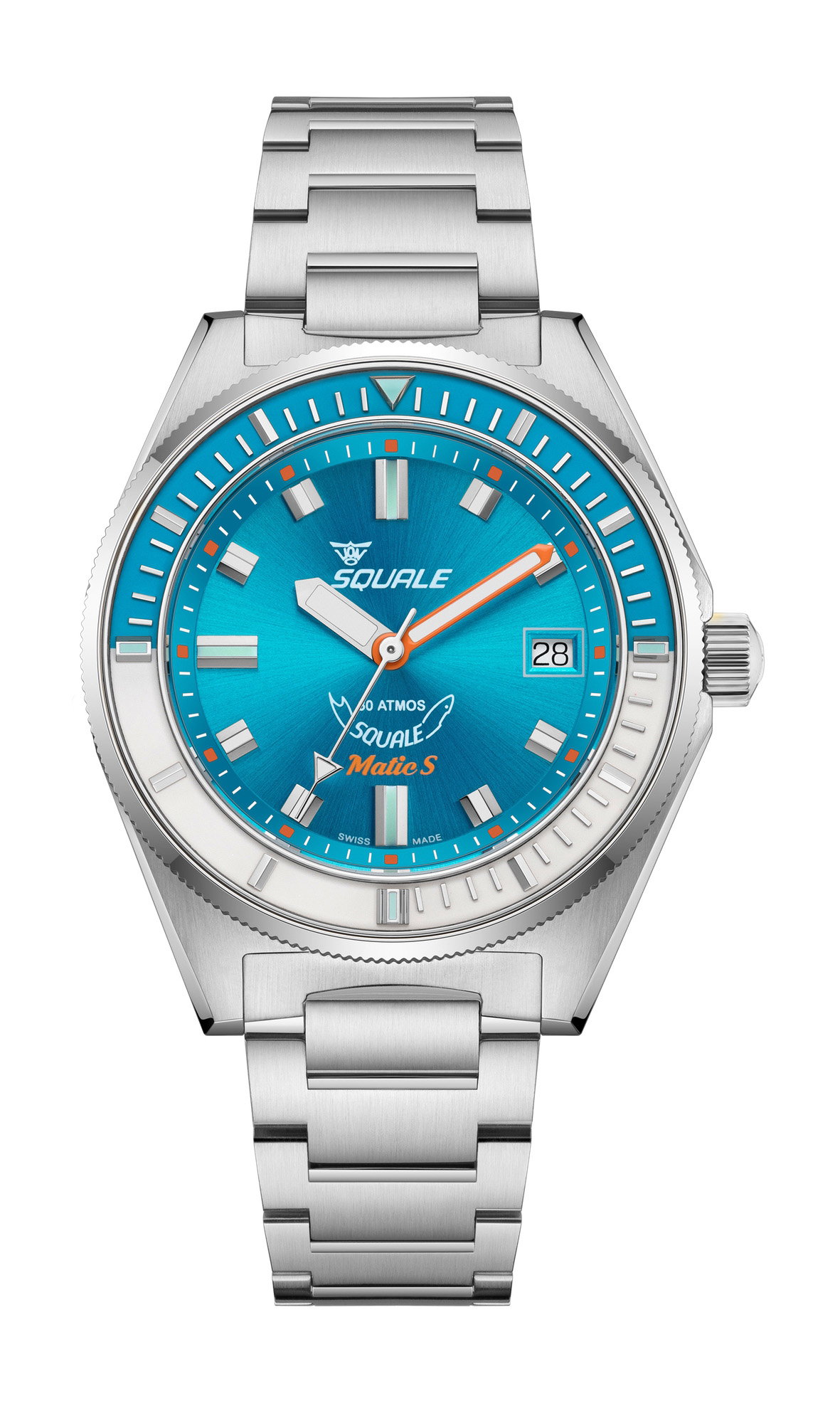Squale Matic S Light Blue Bracelet – The Watch Pages