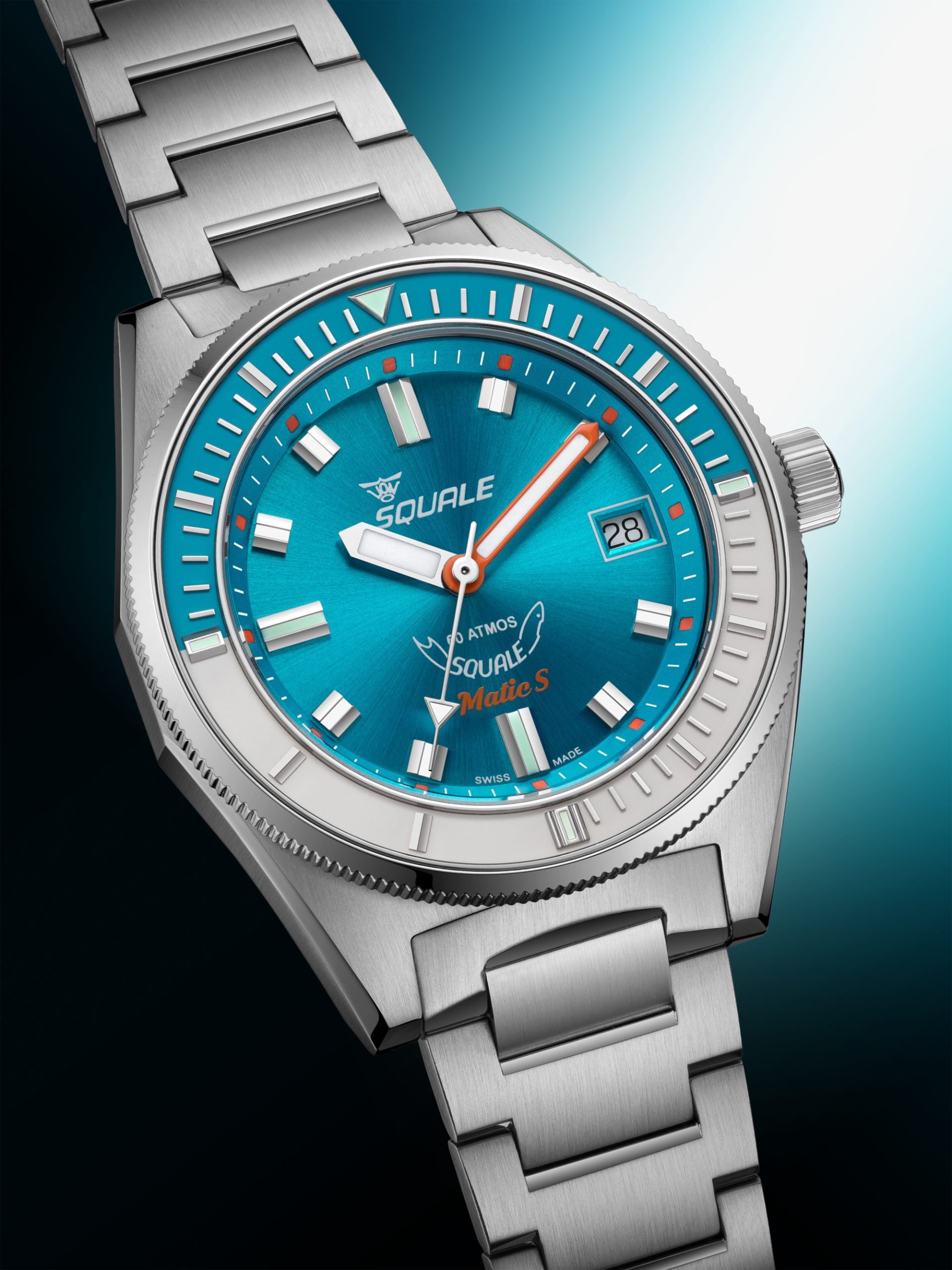 Squale Matic S Light Blue Bracelet – The Watch Pages