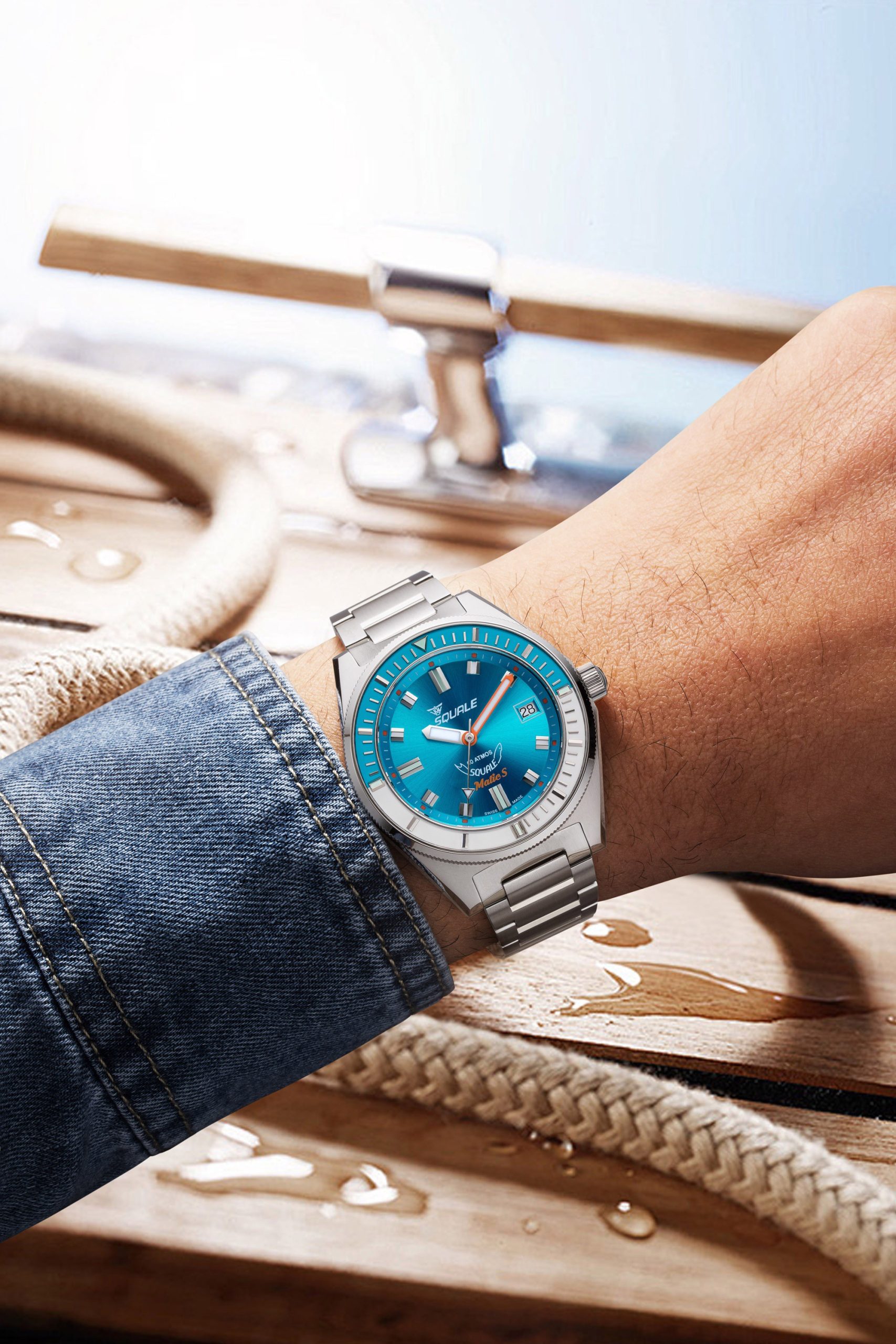 Squale Matic S Light Blue Bracelet