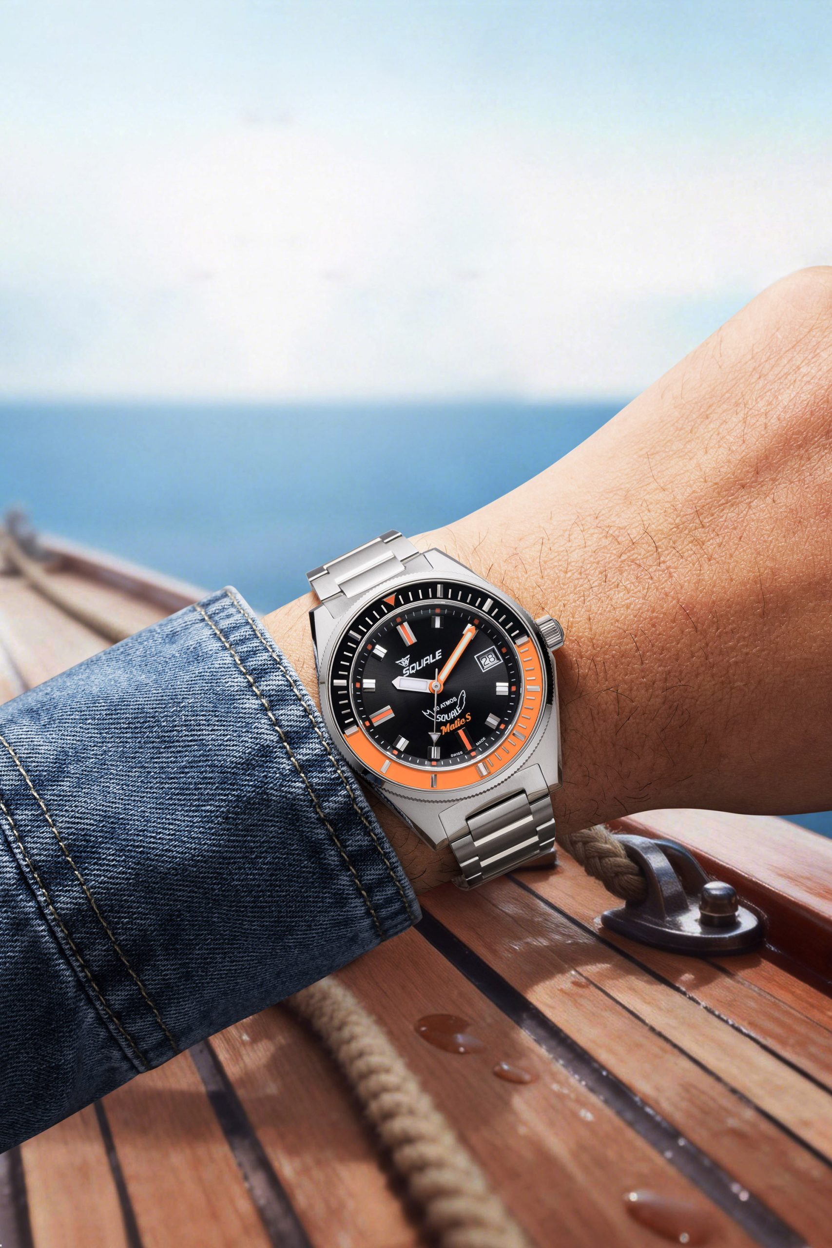 Squale Matic S Orange Bracelet