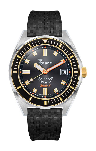 Squale Matic S Two-Tone Mosaic Rubber