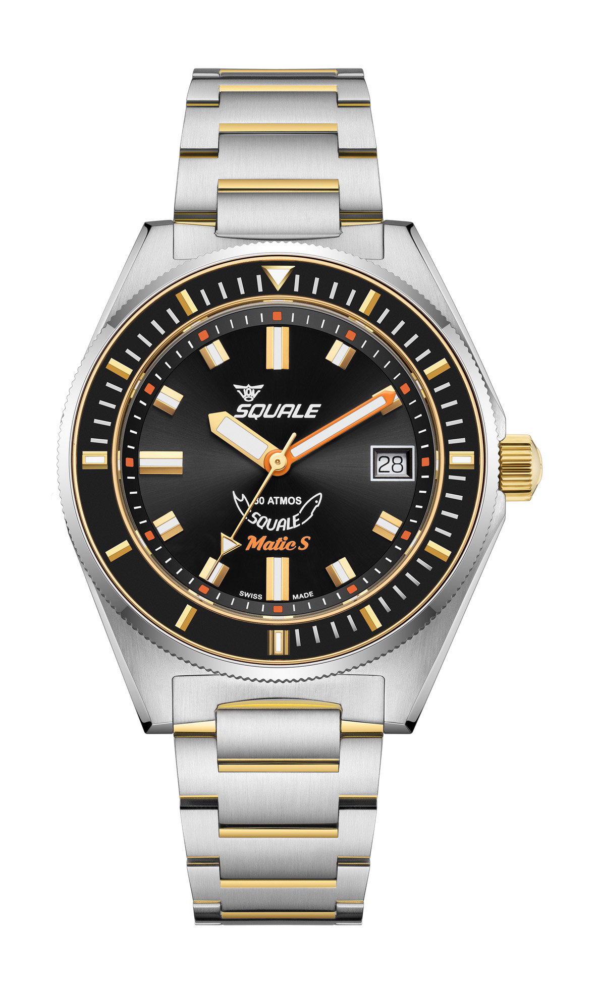 パーツ TA SQUALE 130-52T Squale Matic S Two-Tone Bracelet – The Watch Pages