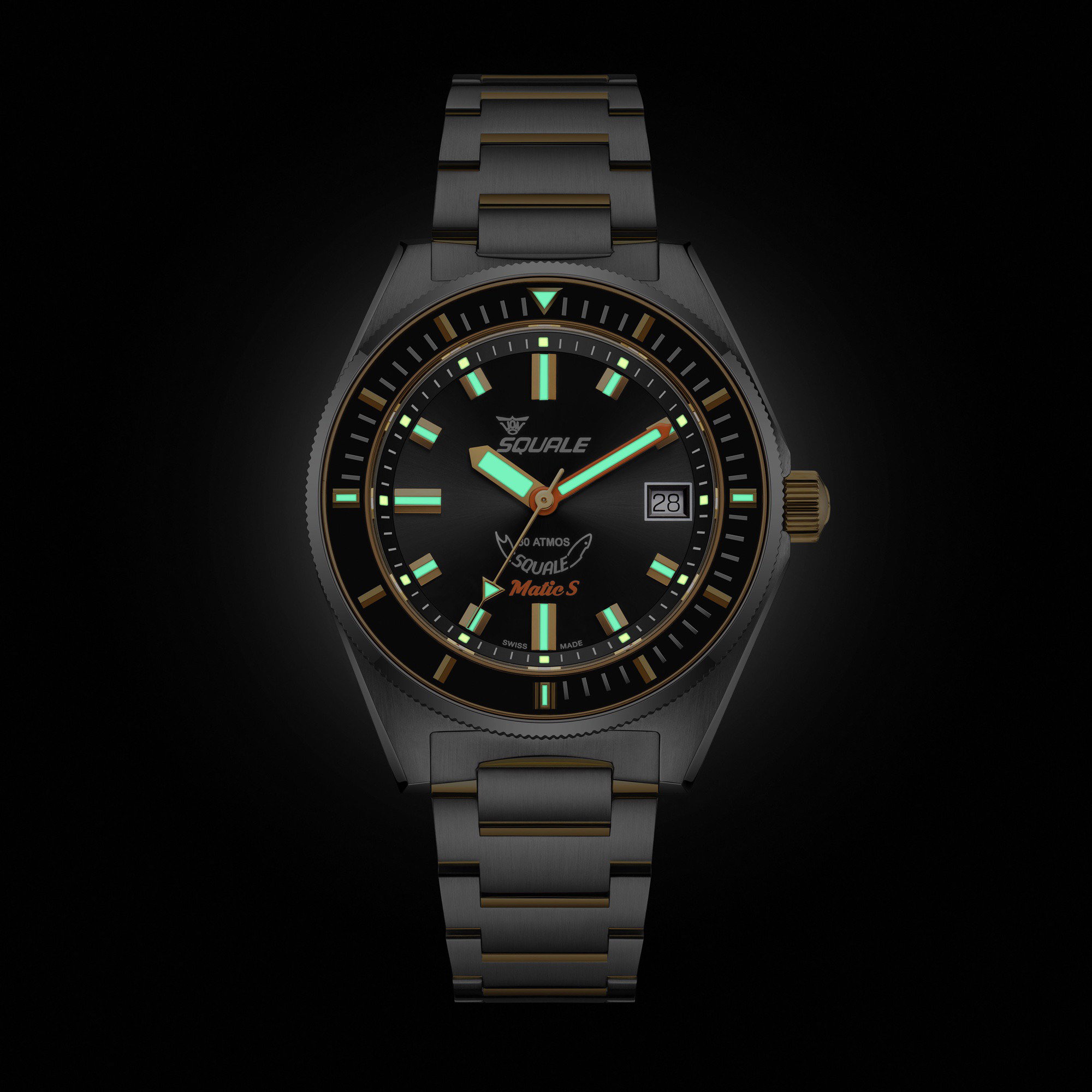 Squale Matic S Two-Tone Bracelet