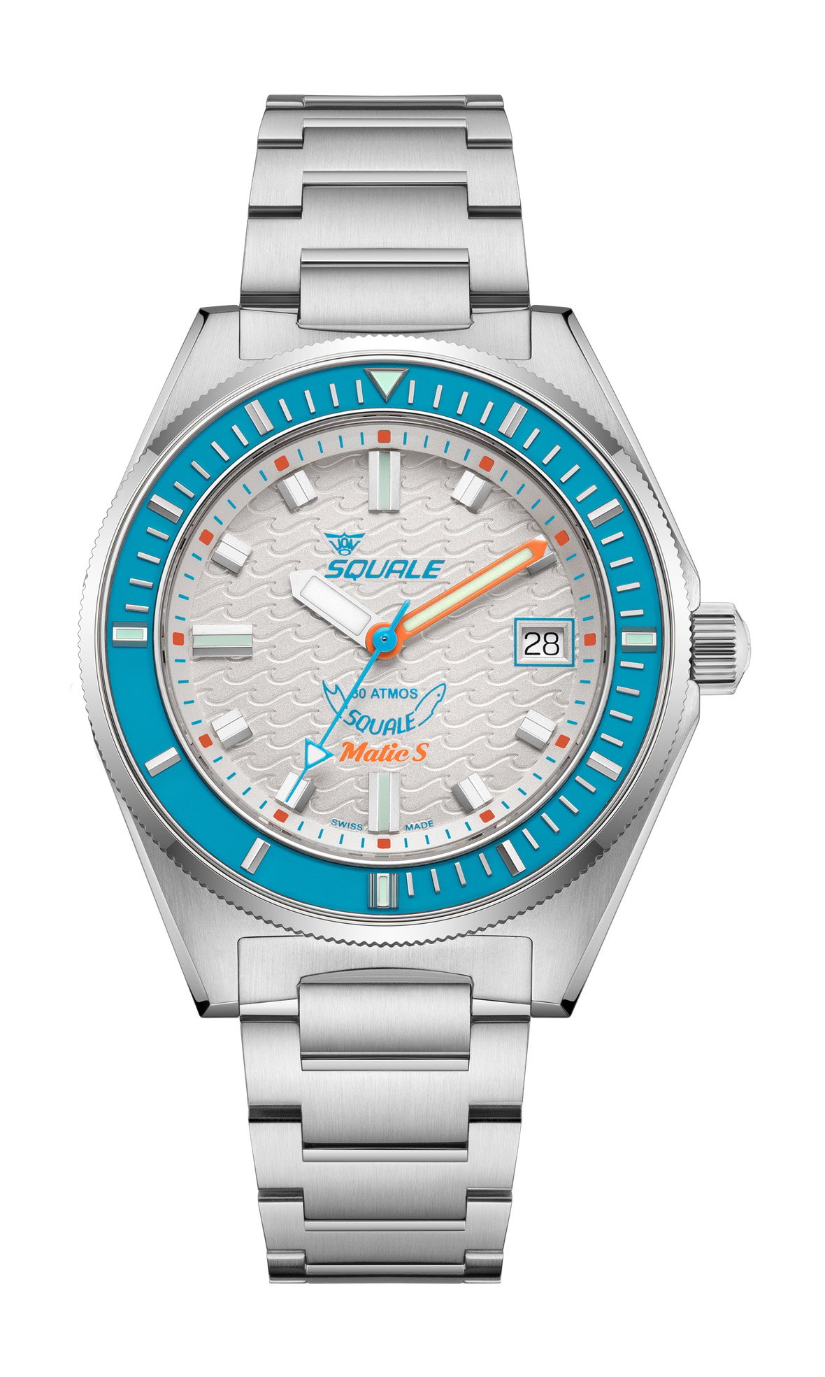Squale Matic S White Mosaic Rubber – The Watch Pages