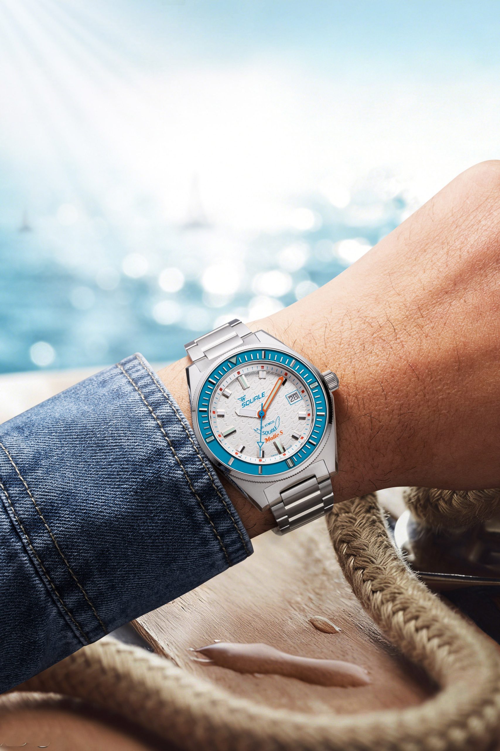 Squale Matic S White Bracelet